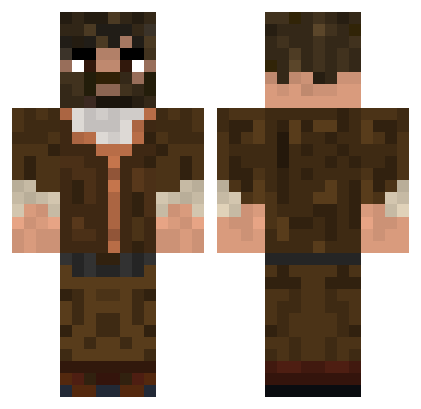 Quen_tin Minecraft skin, front and back view