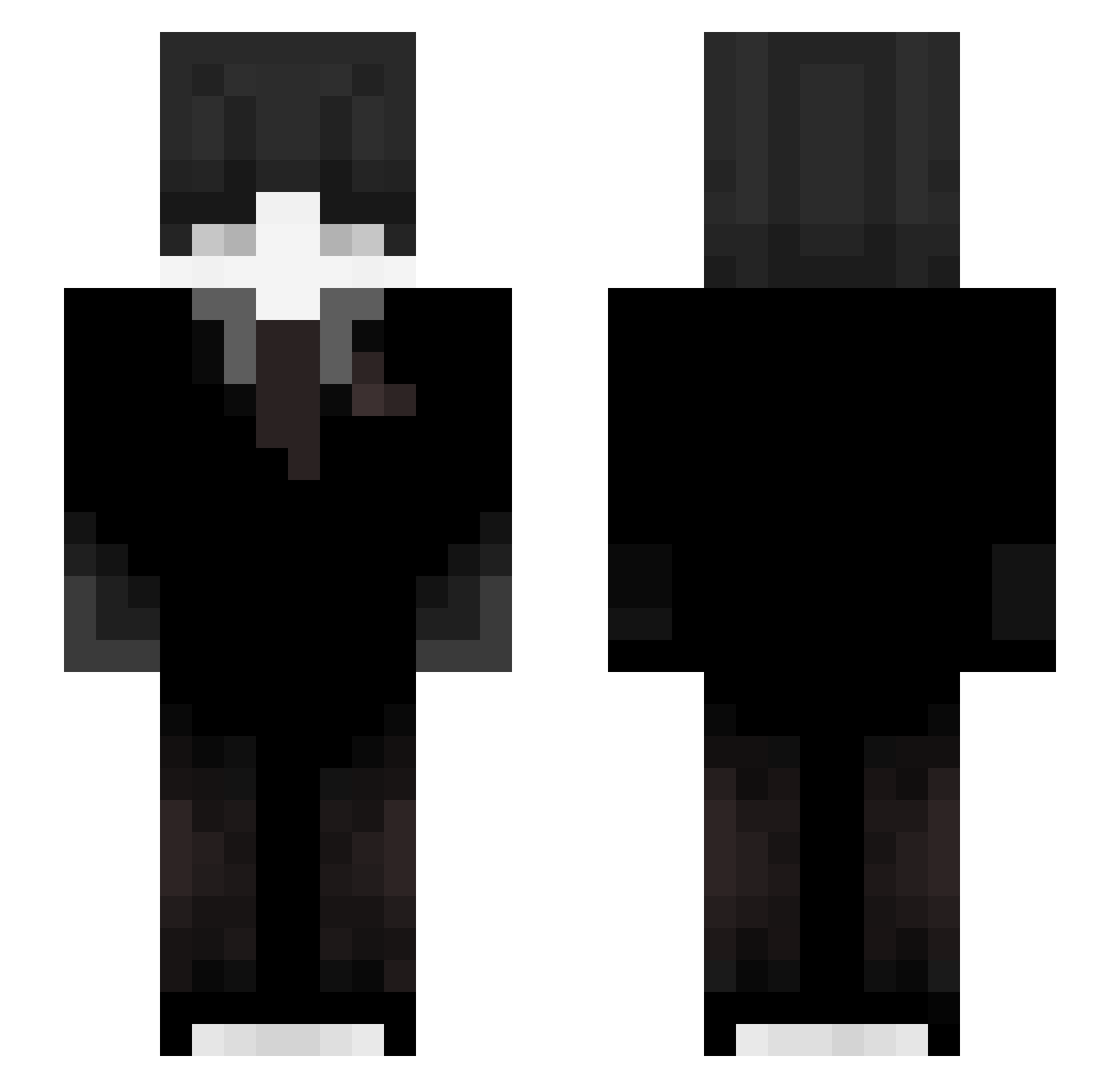 Maksiosmf Minecraft skin, front and back view