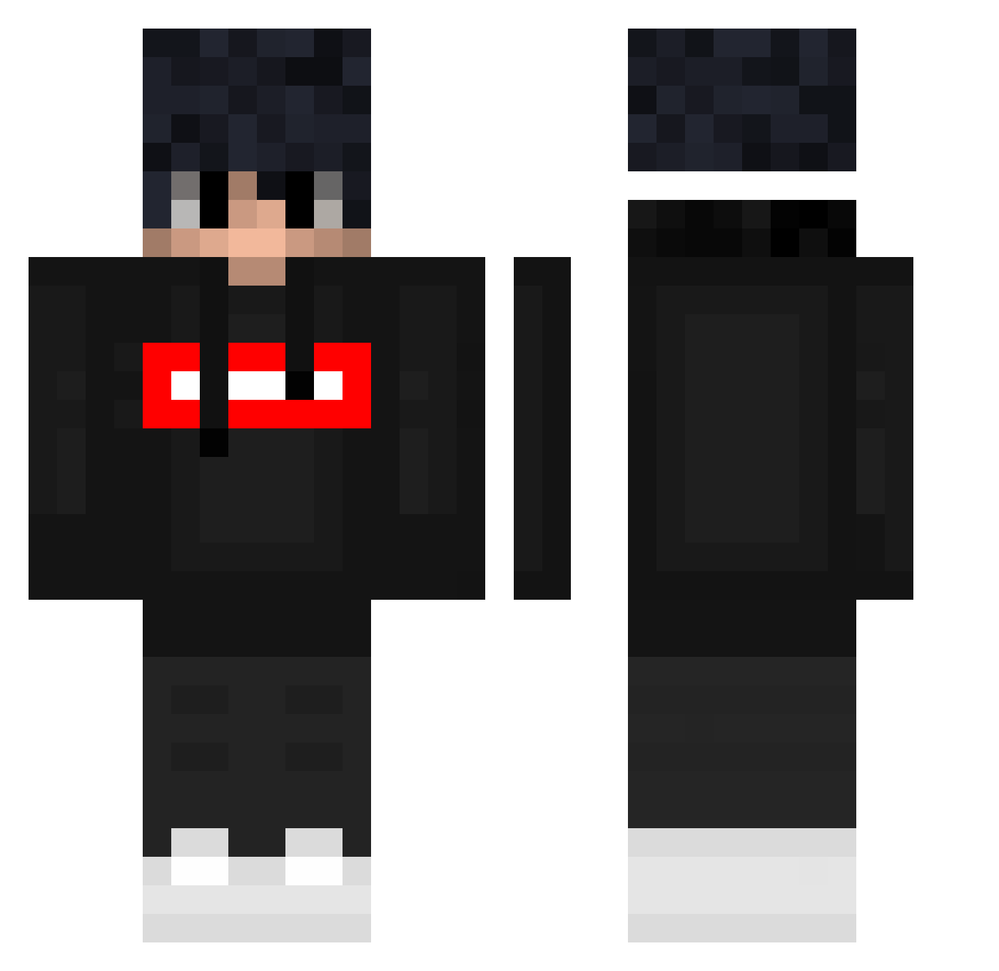 iimJonY Minecraft skin, front and back view