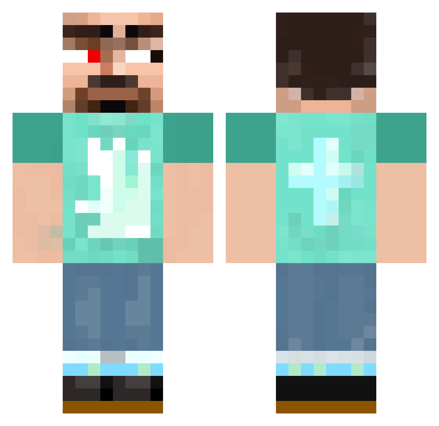 DYADIY Minecraft skin, front and back view
