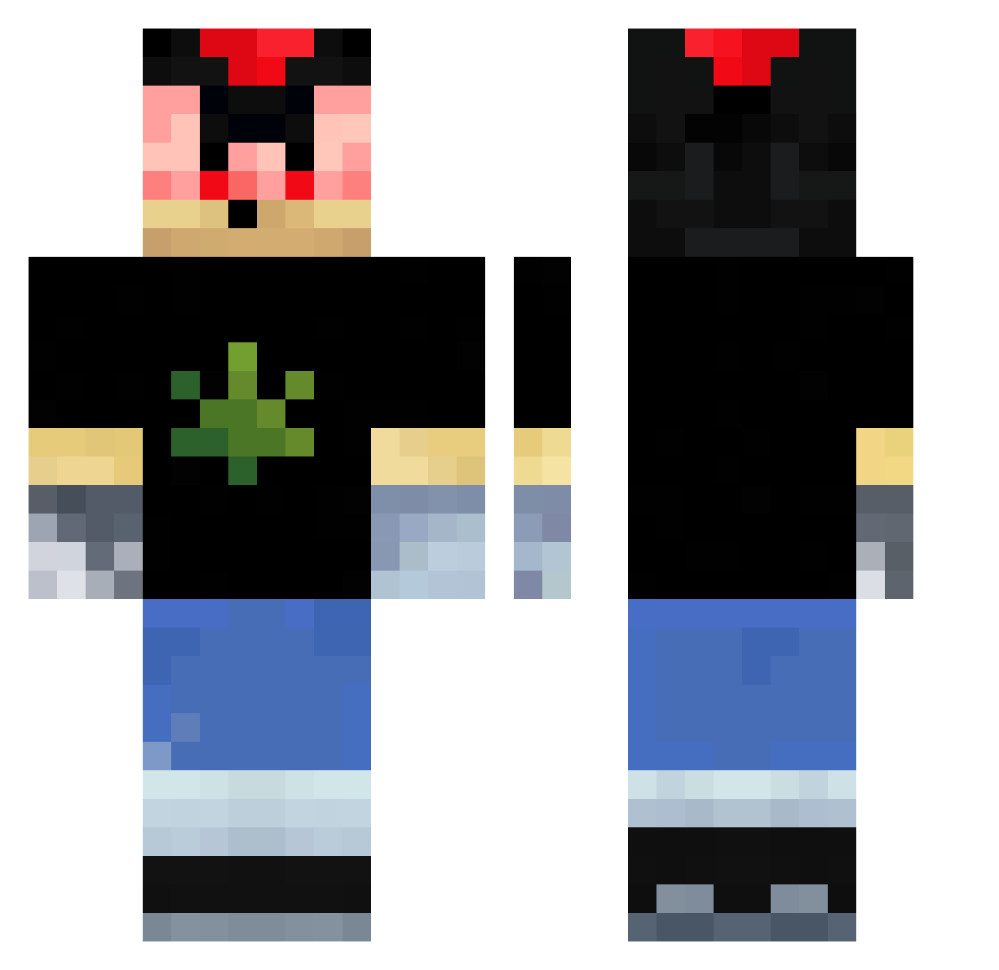Funny_yo Minecraft skin, front and back view
