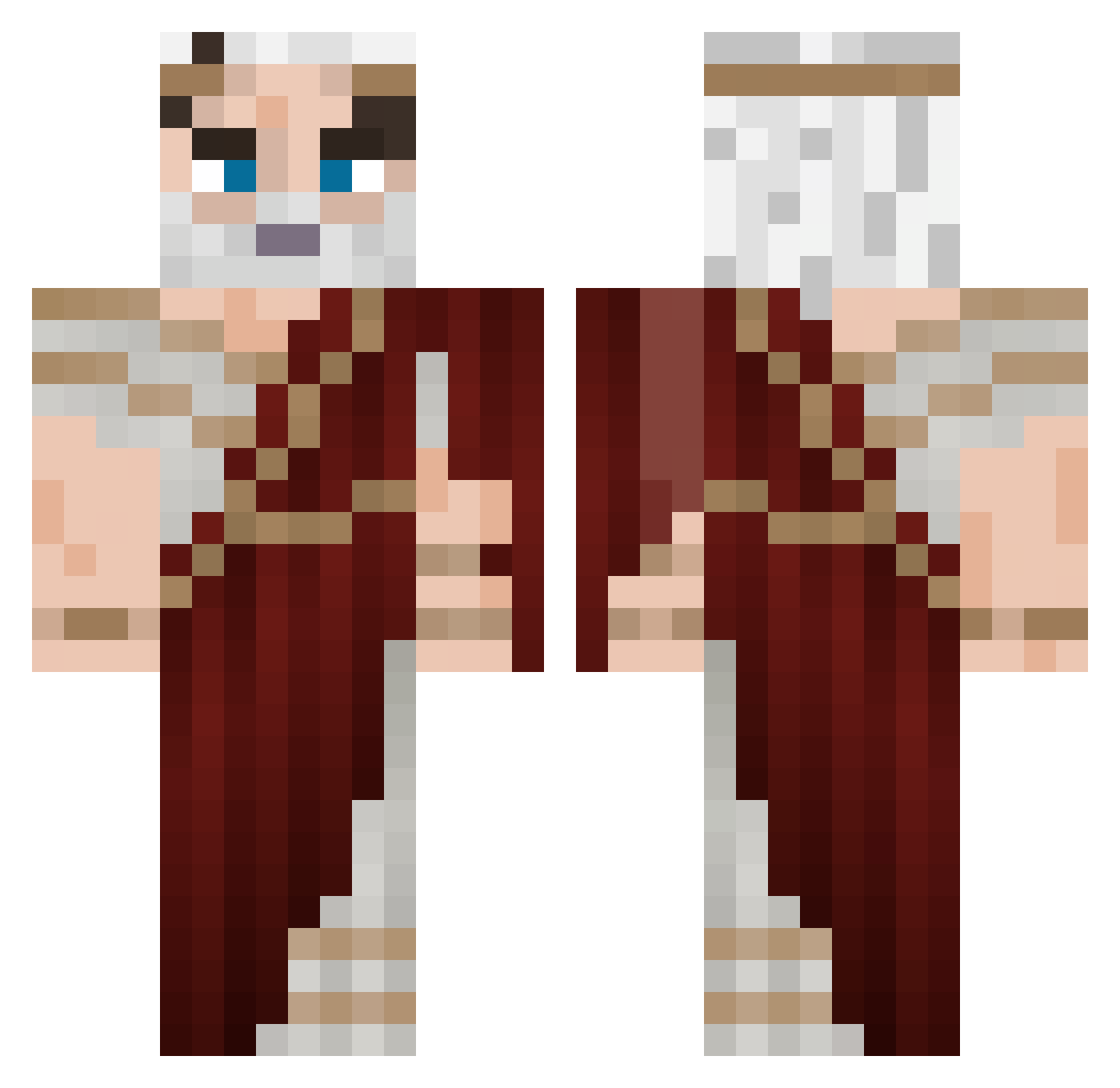 VictorTura1 Minecraft skin, front and back view