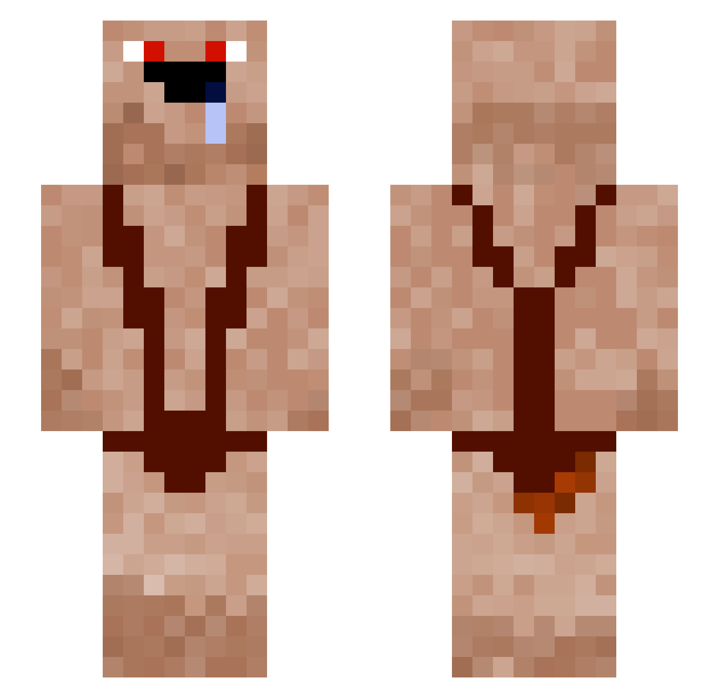 HaZziZzLe Minecraft skin, front and back view