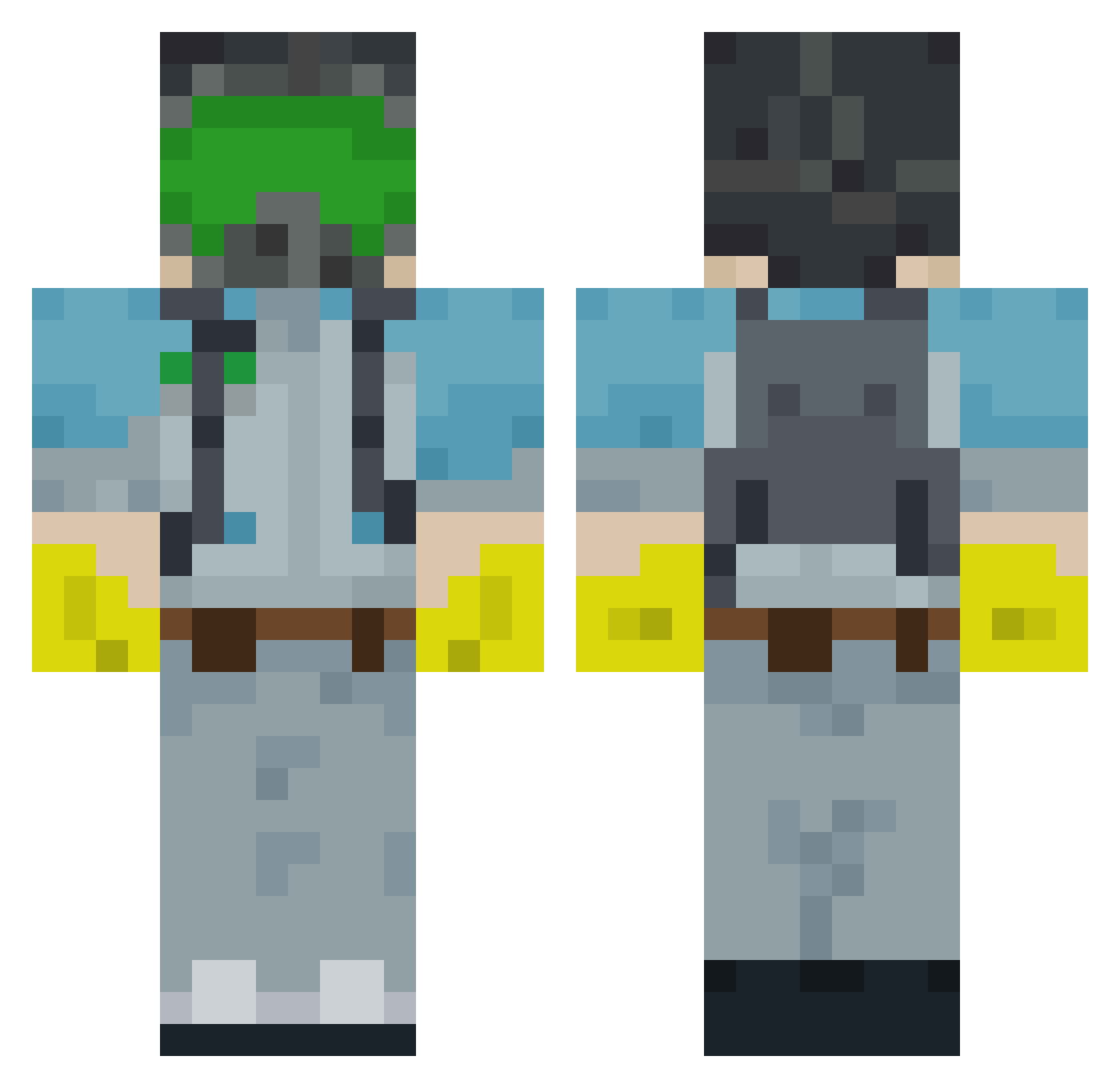 trollbreeder Minecraft skin, front and back view
