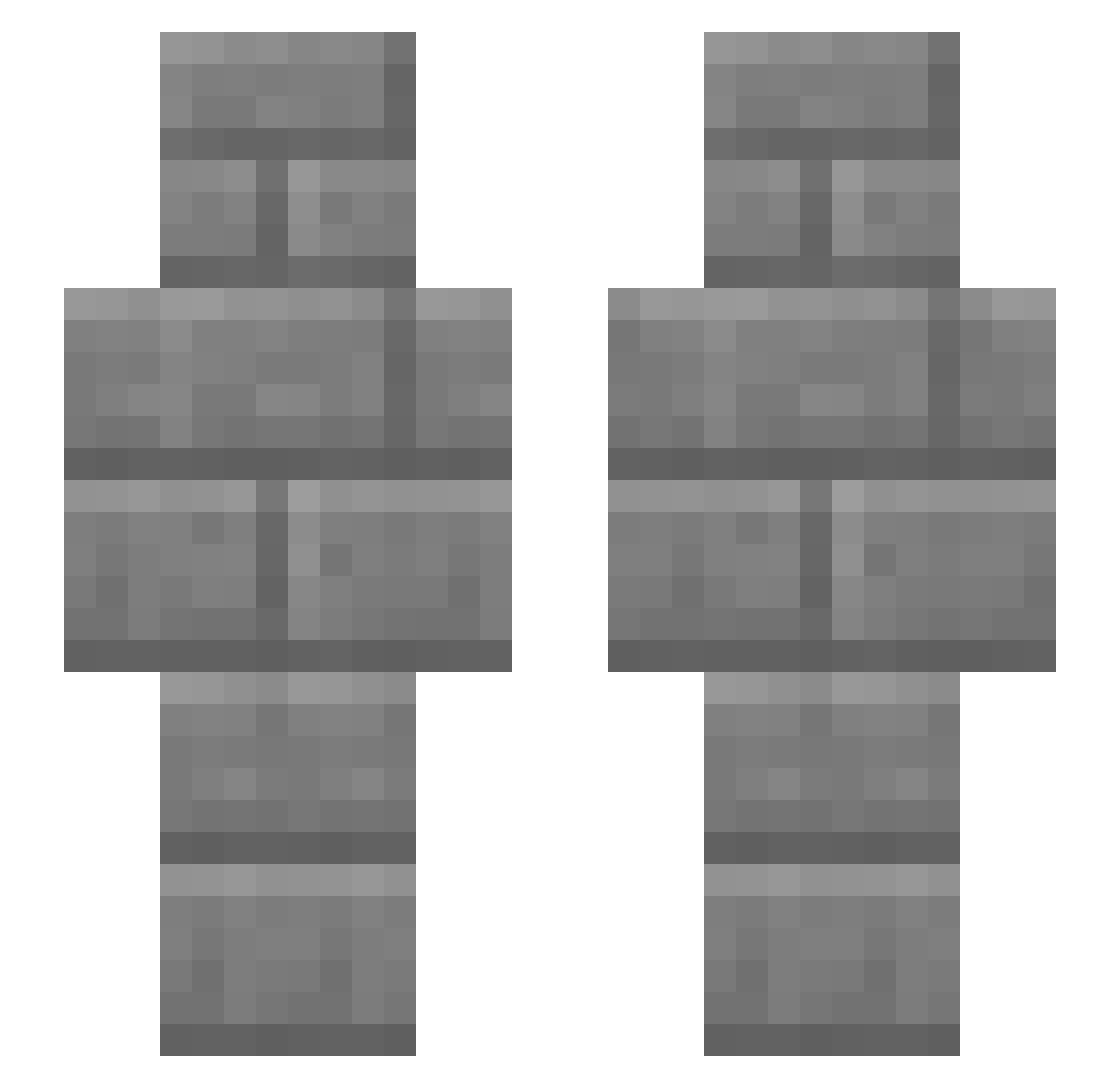 SpiderMan Minecraft skin, front and back view