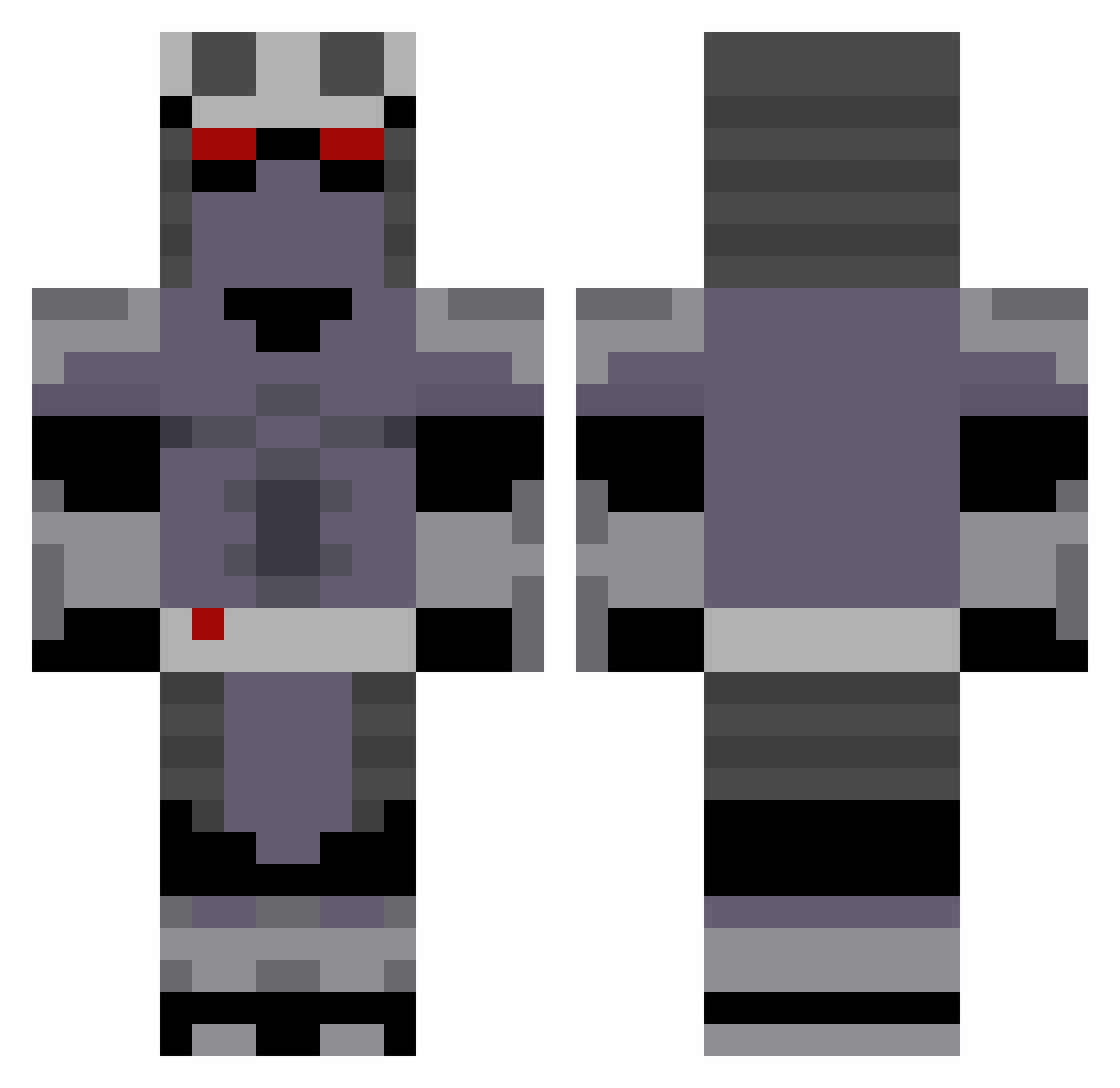kief Minecraft skin, front and back view