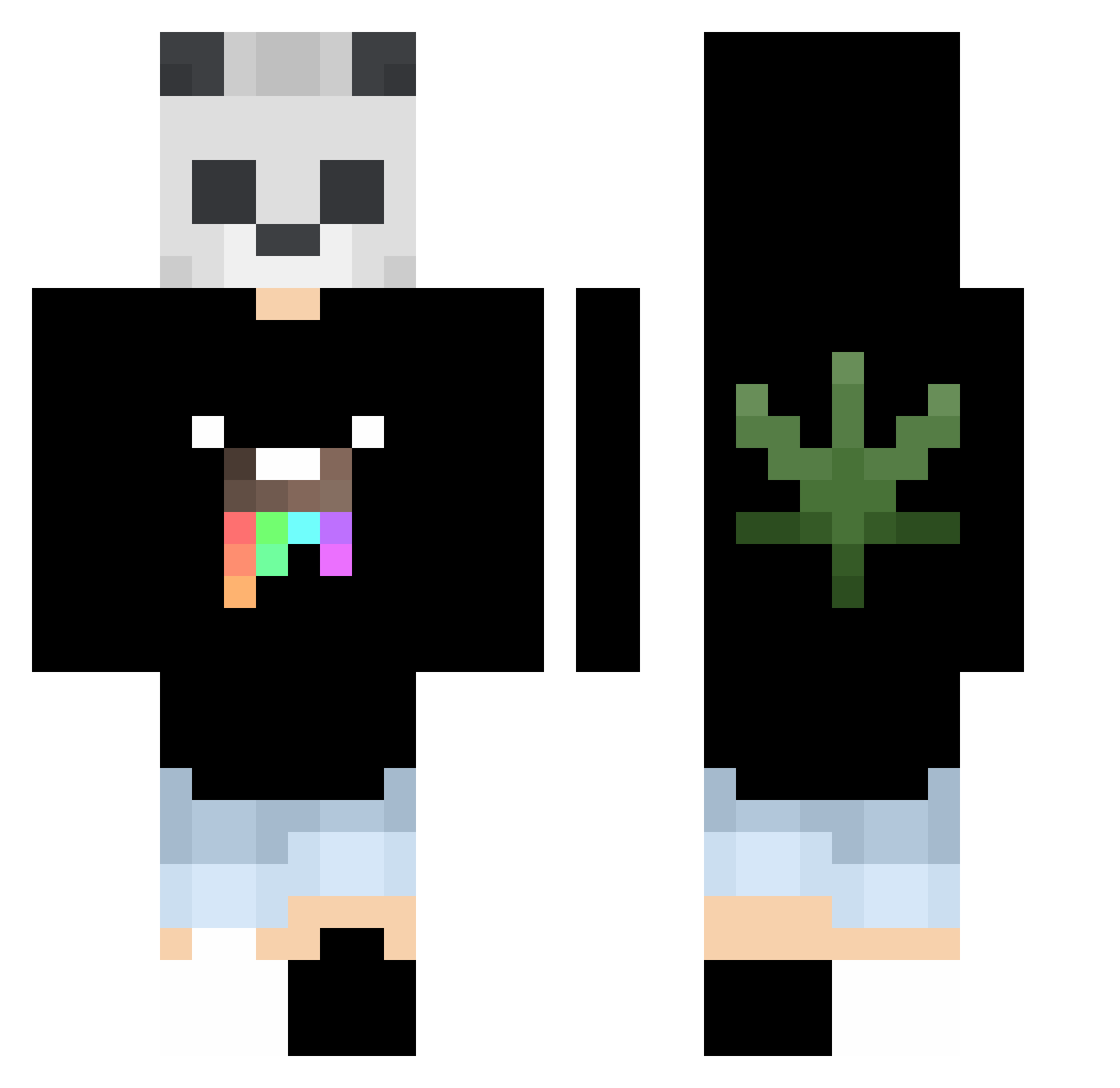 grune25 Minecraft skin, front and back view