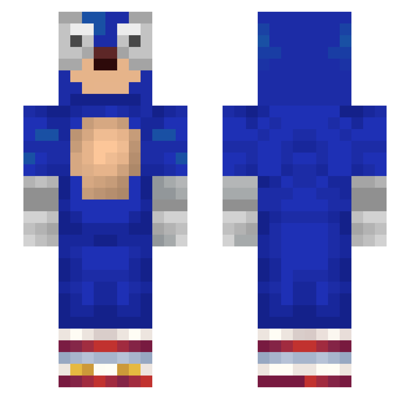kesoki Minecraft skin, front and back view