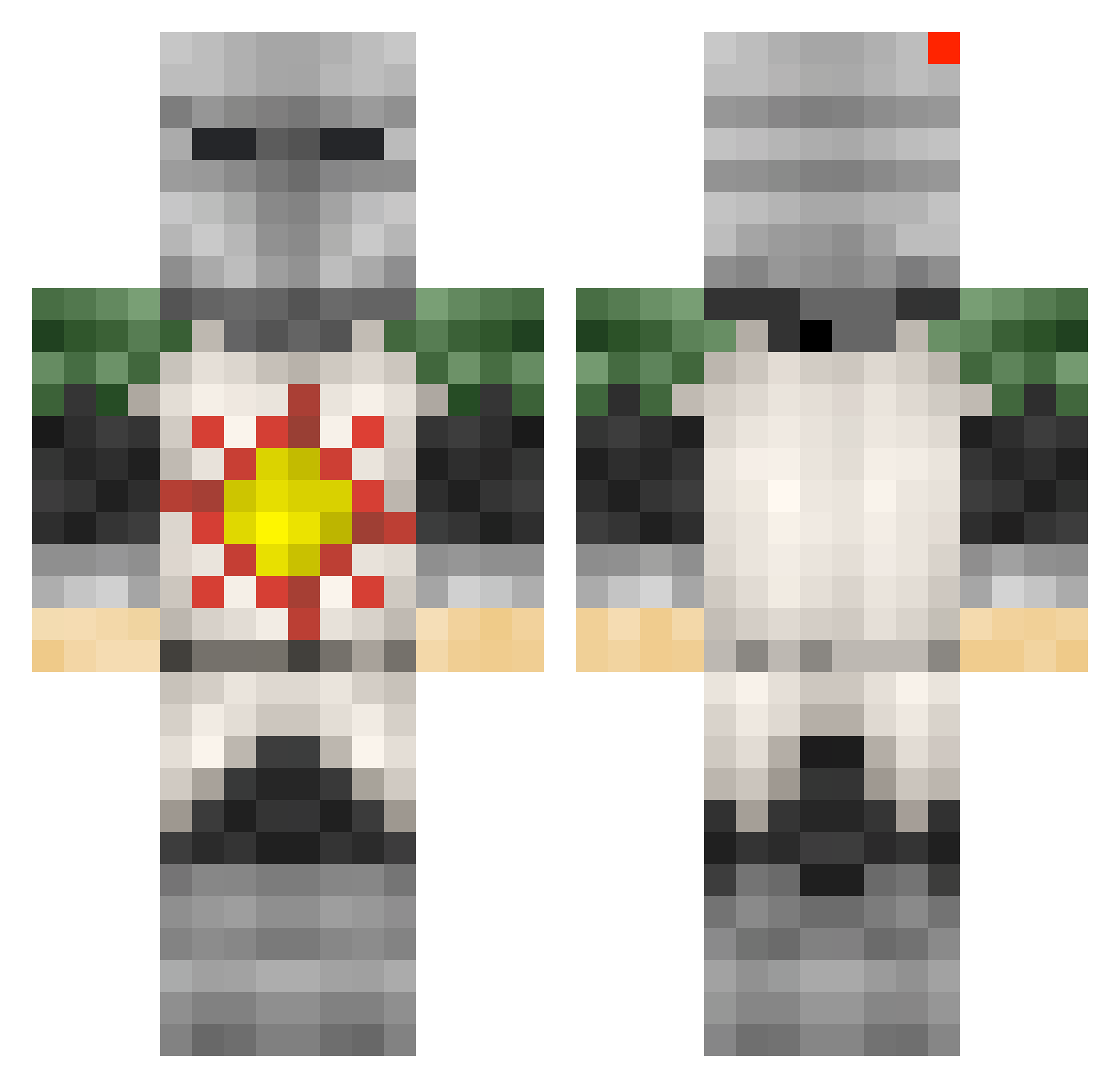 GeneralTSAR Minecraft skin, front and back view