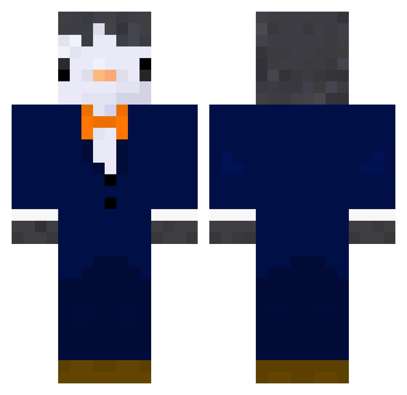 vafi77 Minecraft skin, front and back view