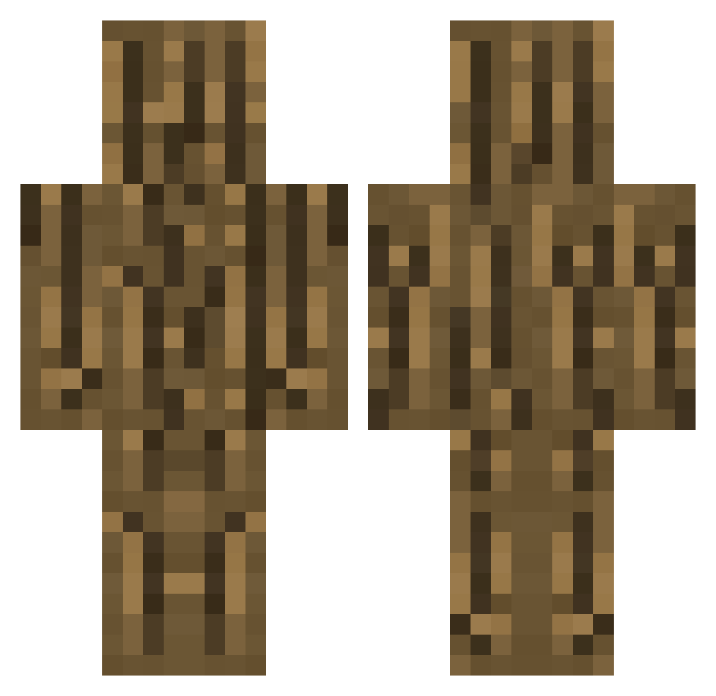 MatReg13 Minecraft skin, front and back view