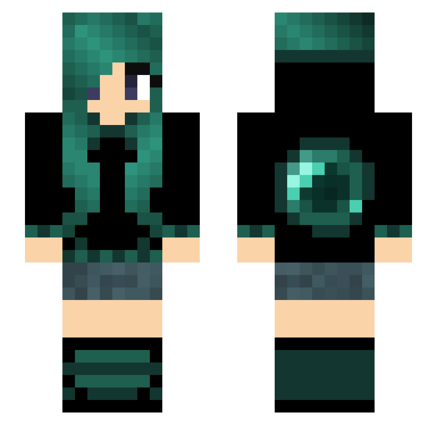 Lucy_xD_ Minecraft skin, front and back view