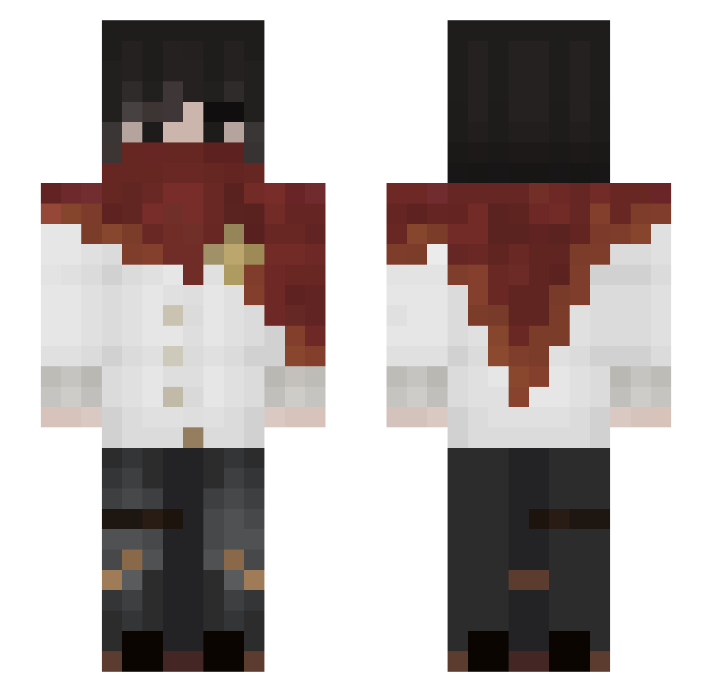 e6yu Minecraft skin, front and back view