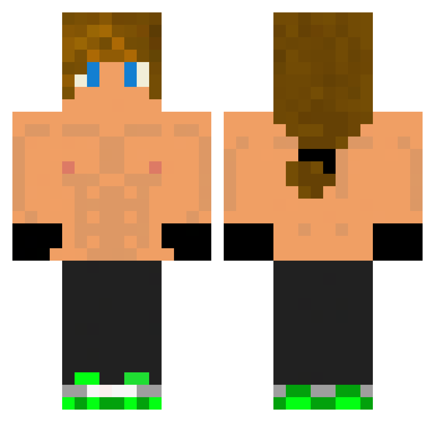AntoTheReaper Minecraft skin, front and back view
