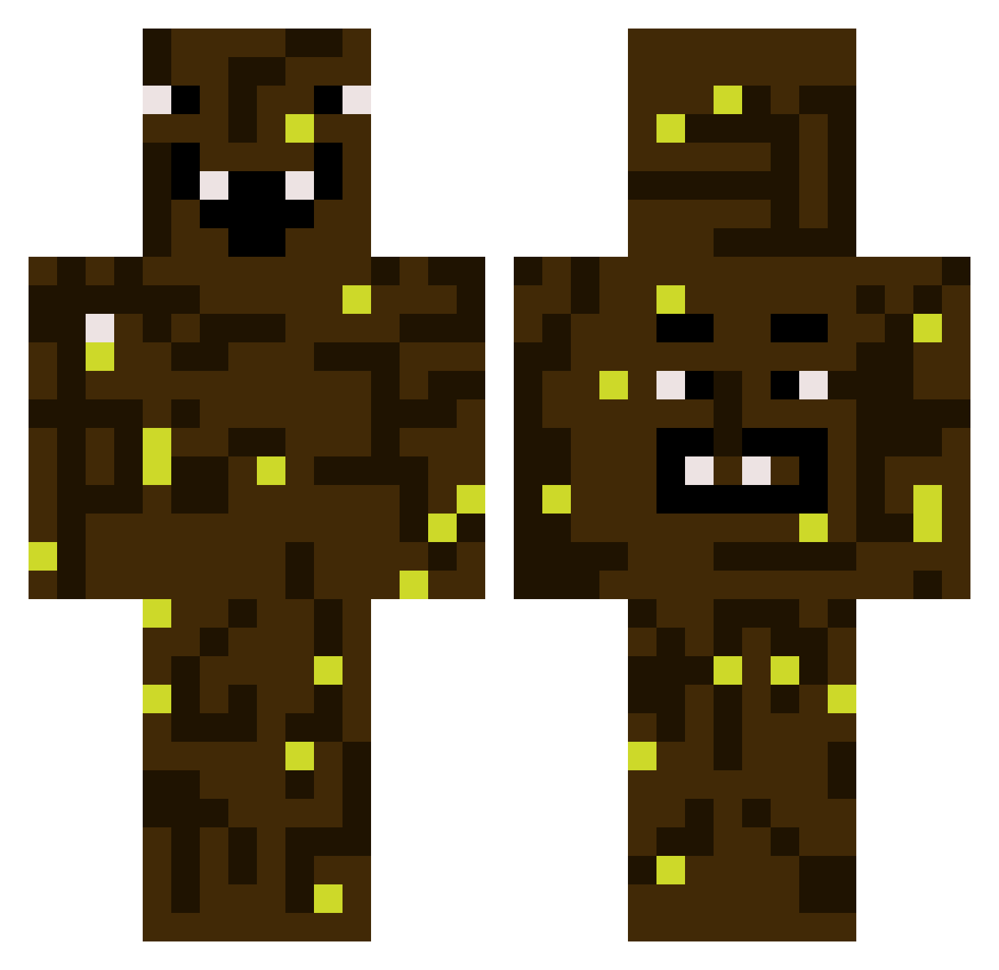 BizoroMarelo Minecraft skin, front and back view