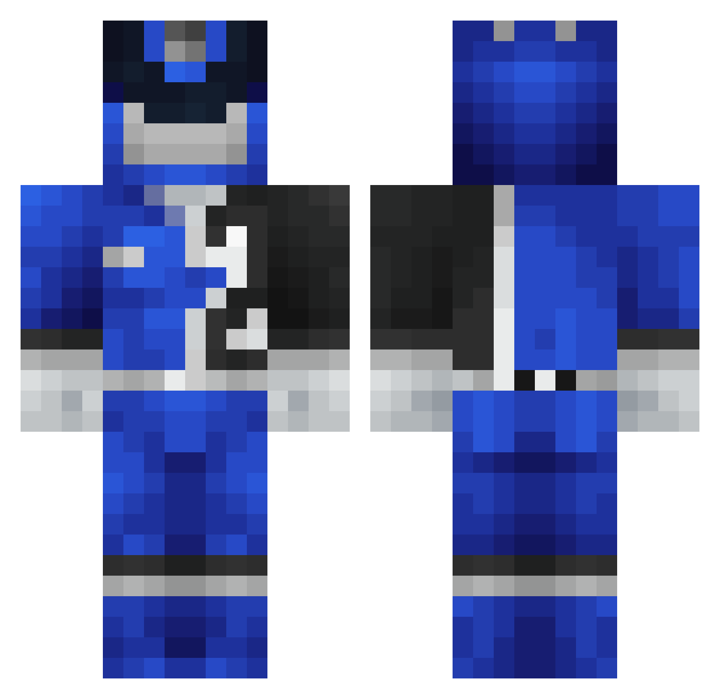 ItsJustStuart Minecraft skin, front and back view