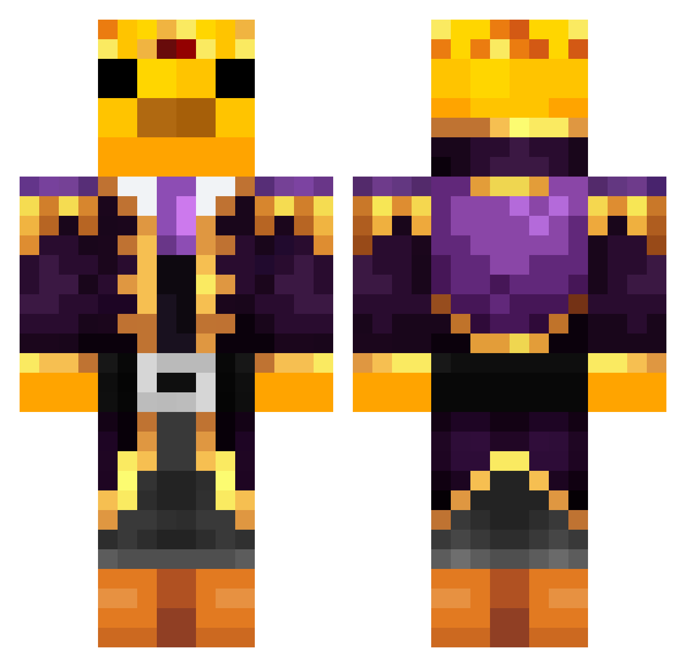 FW_14 Minecraft skin, front and back view