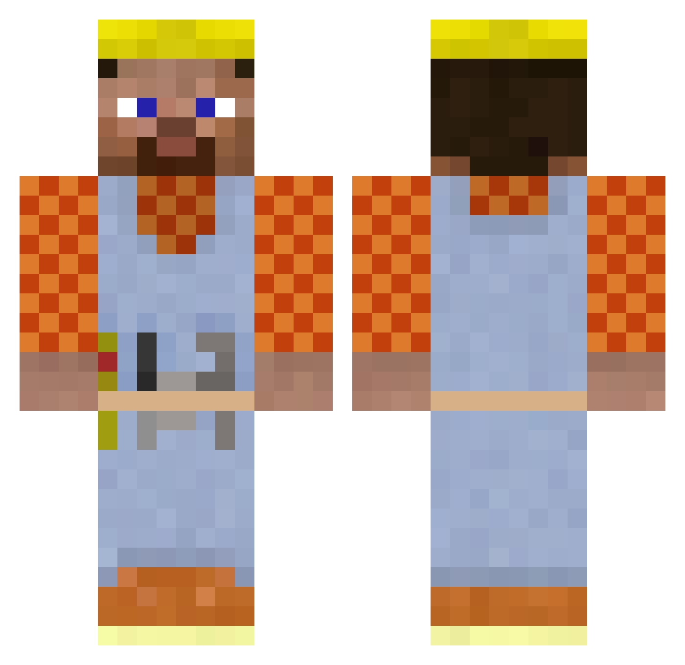 EliasB1301 Minecraft skin, front and back view