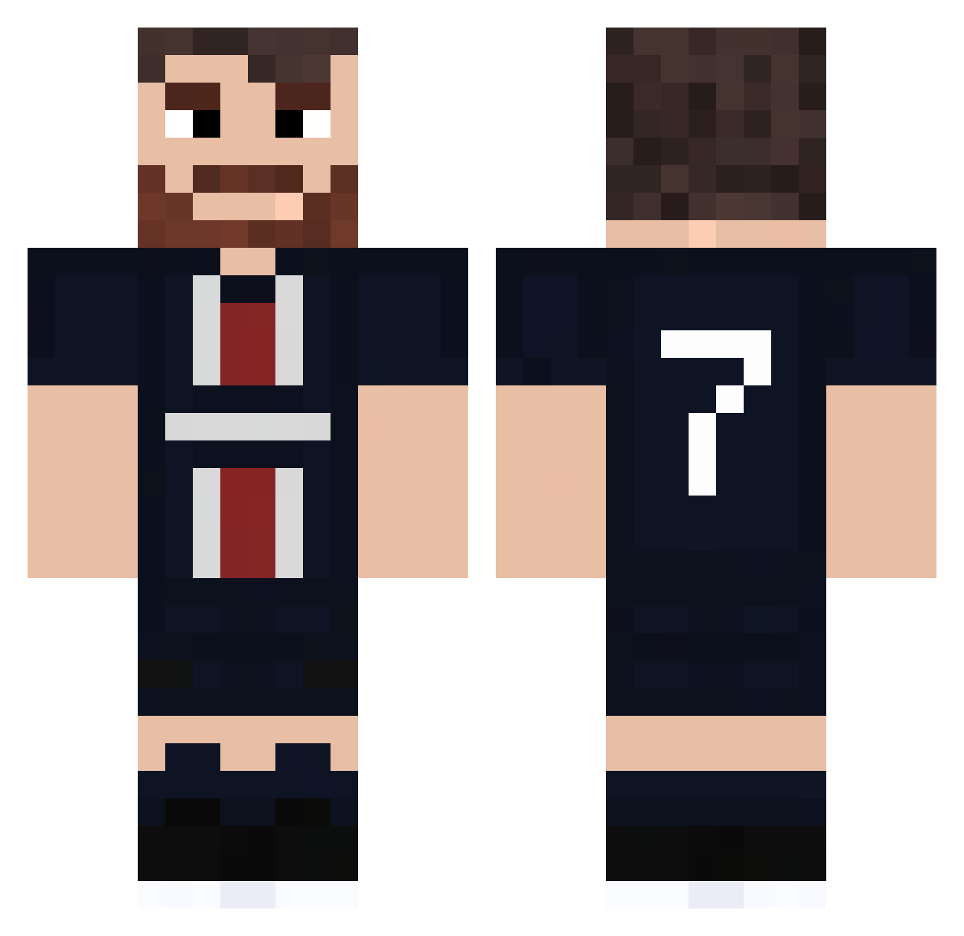 Torez7 Minecraft skin, front and back view