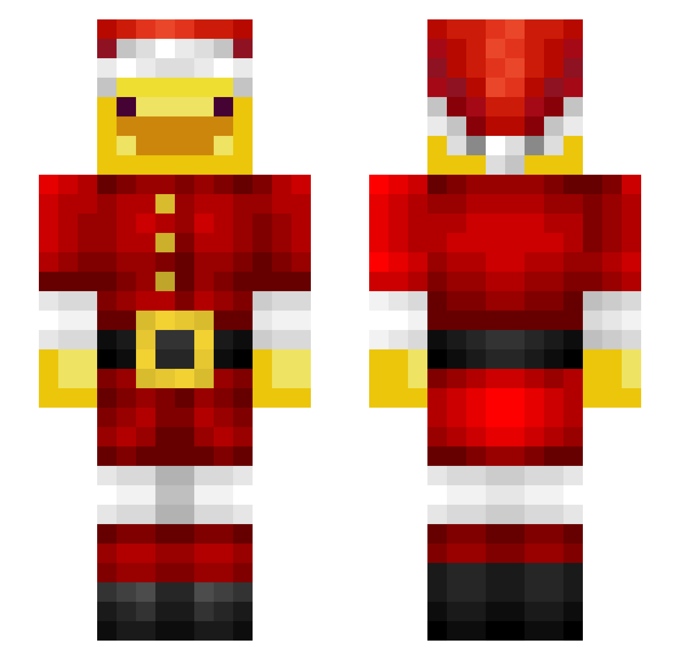 SakiDragon Minecraft skin, front and back view