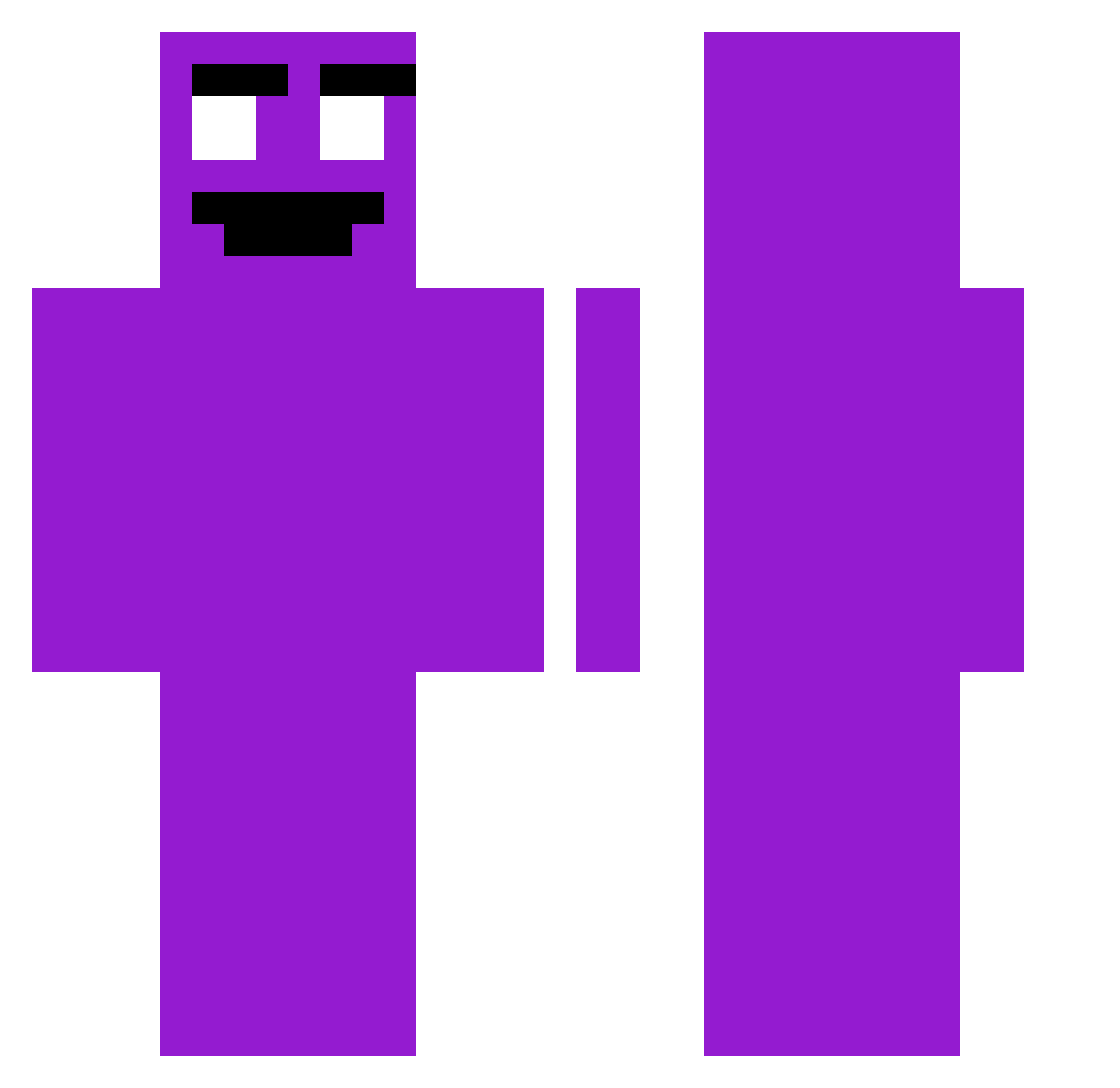 bulletjv87 Minecraft skin, front and back view