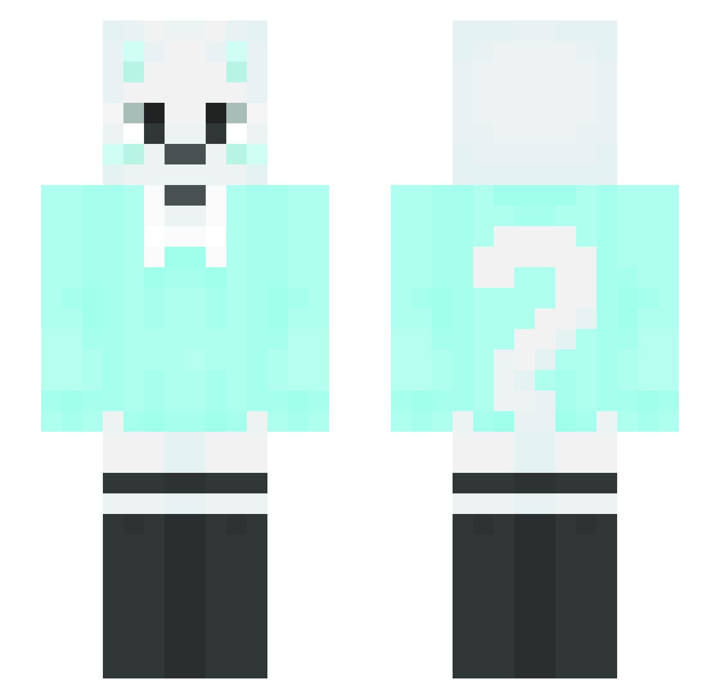 CinnaBunz123 Minecraft skin, front and back view