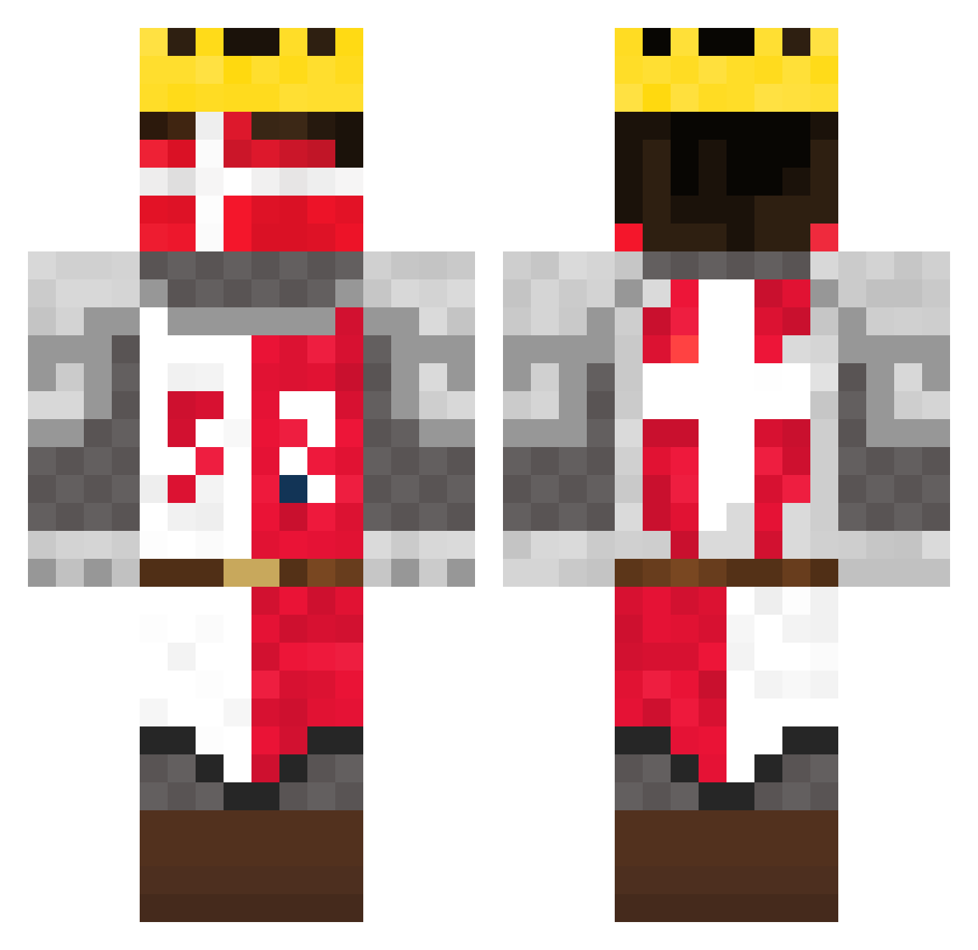 Dansk_ Minecraft skin, front and back view