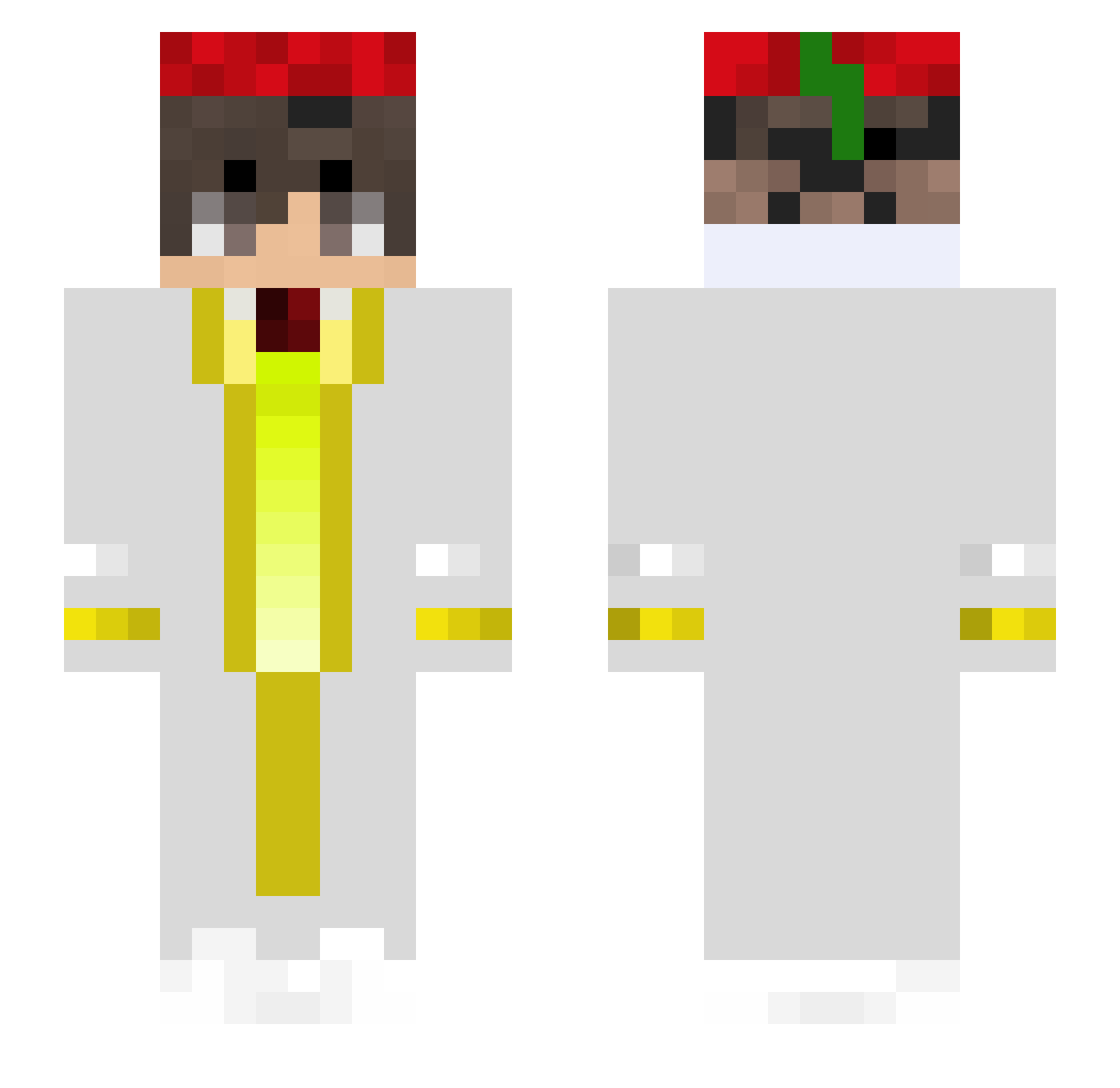 Venozo Minecraft skin, front and back view