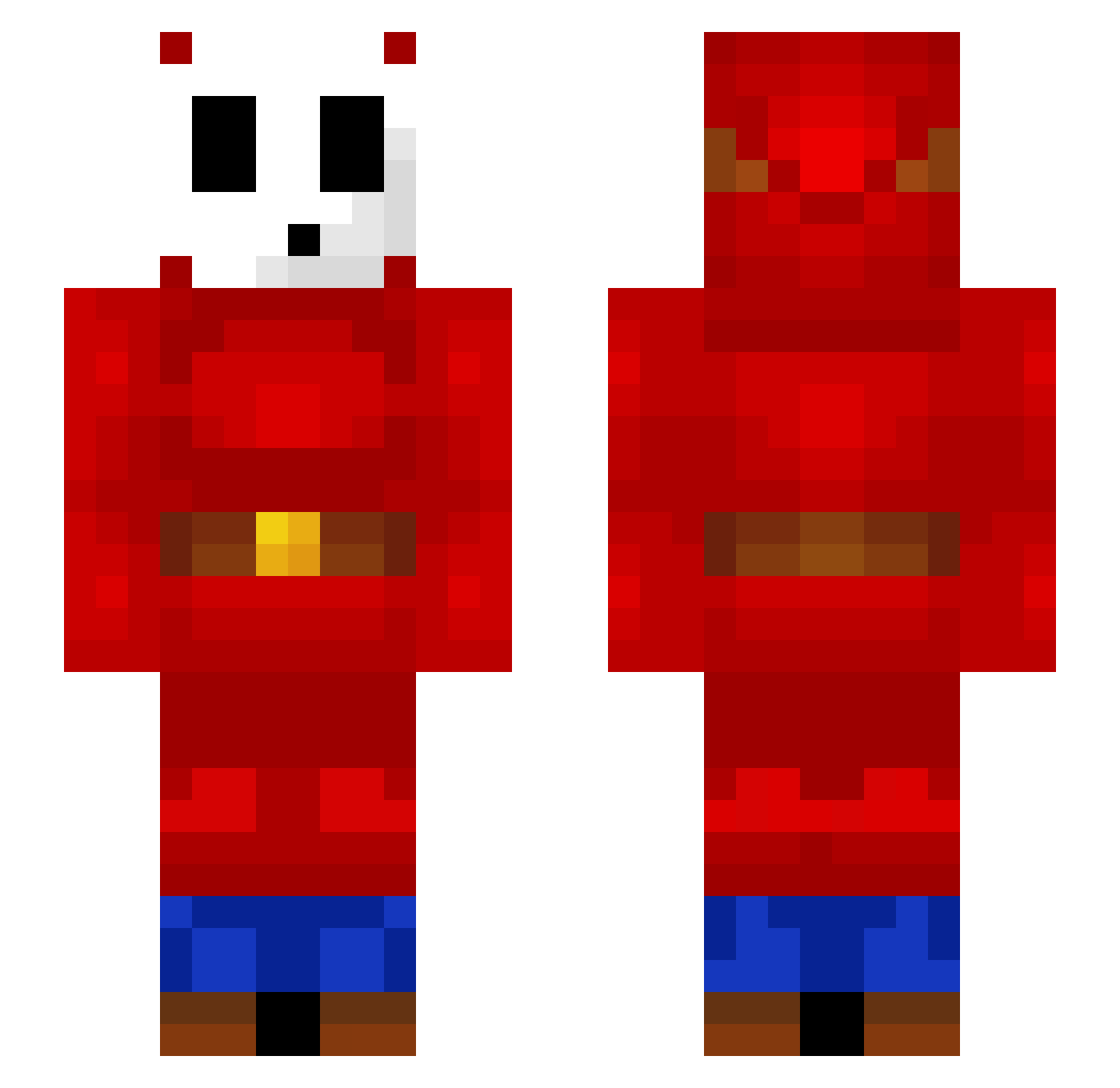 Emmett_ Minecraft skin, front and back view