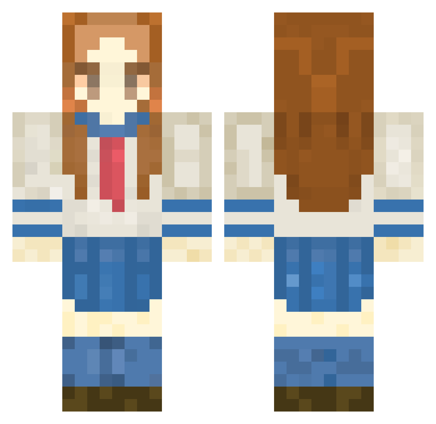 gaomuforever Minecraft skin, front and back view
