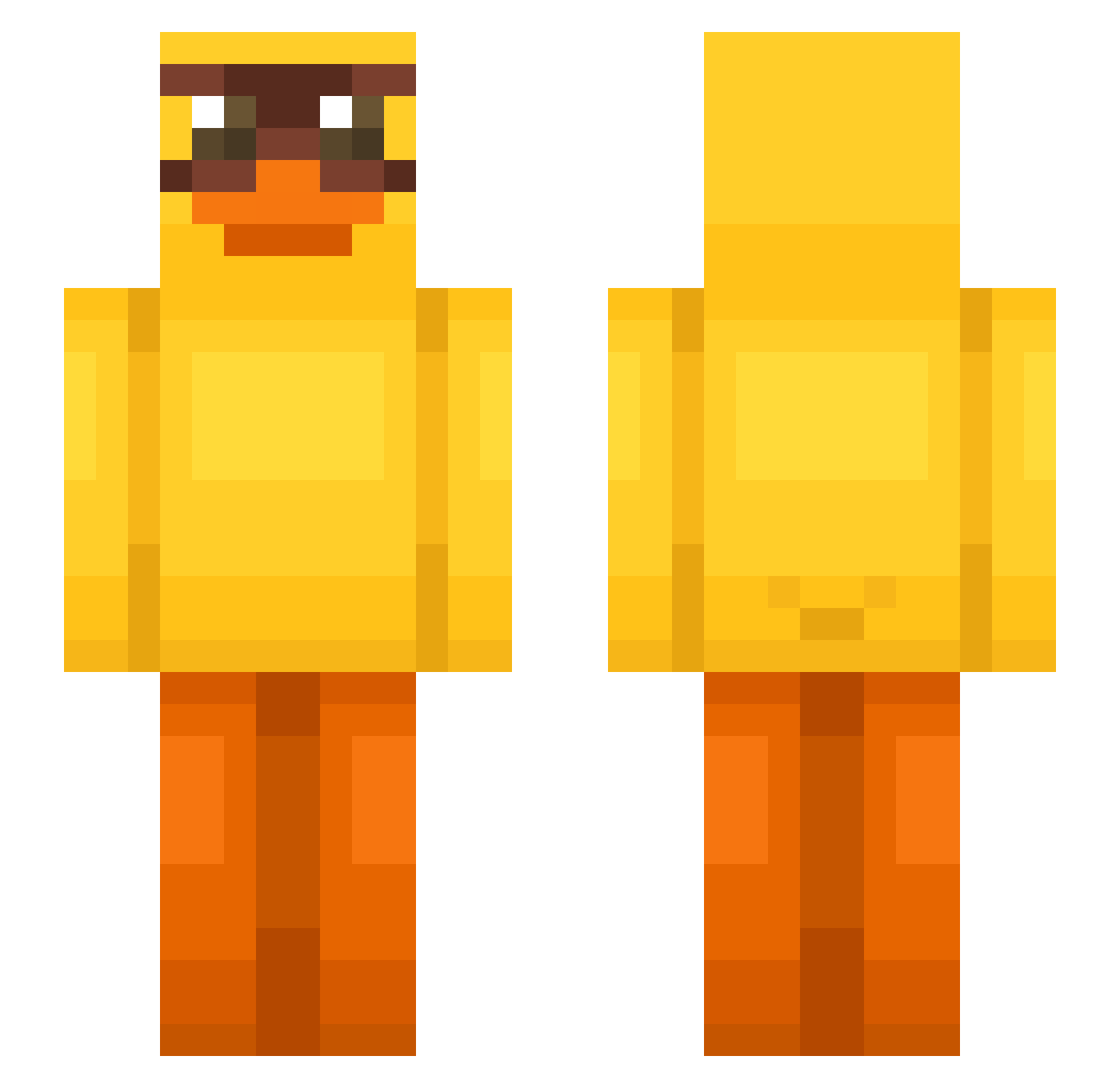 Yunuslxrd Minecraft skin, front and back view