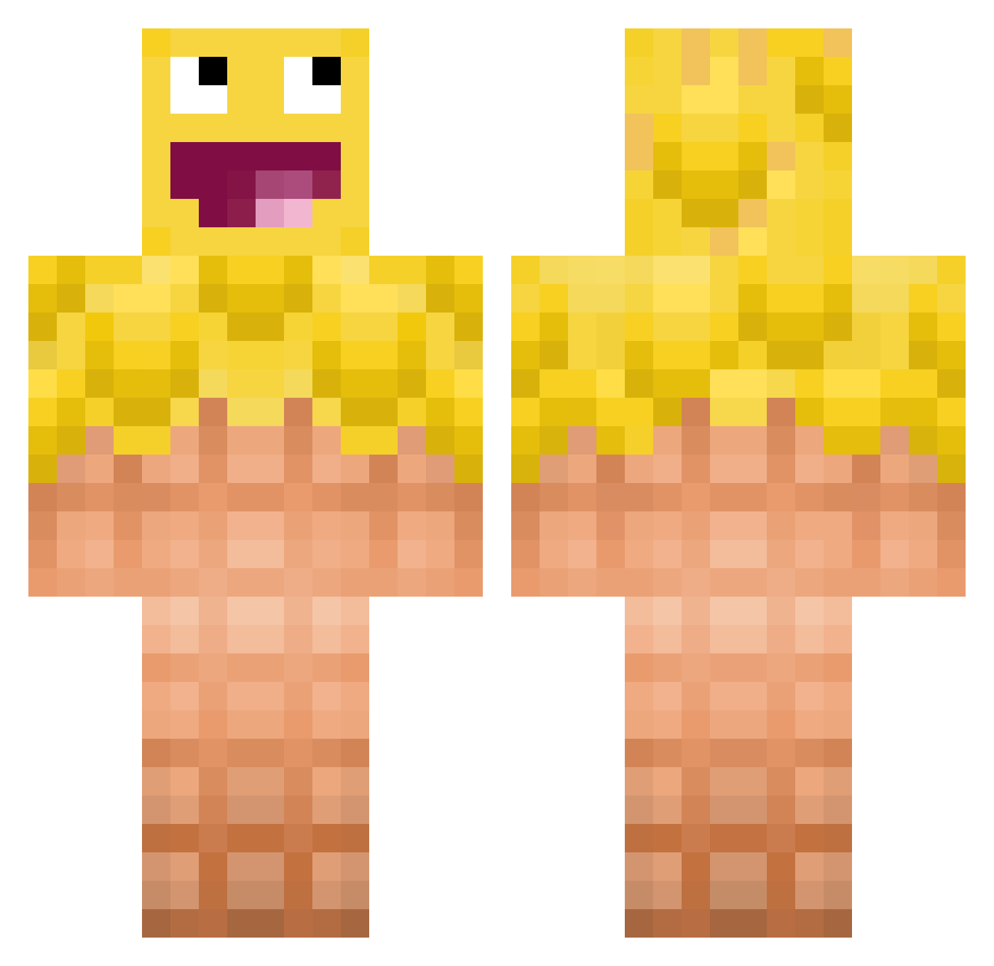 La_Jiao Minecraft skin, front and back view