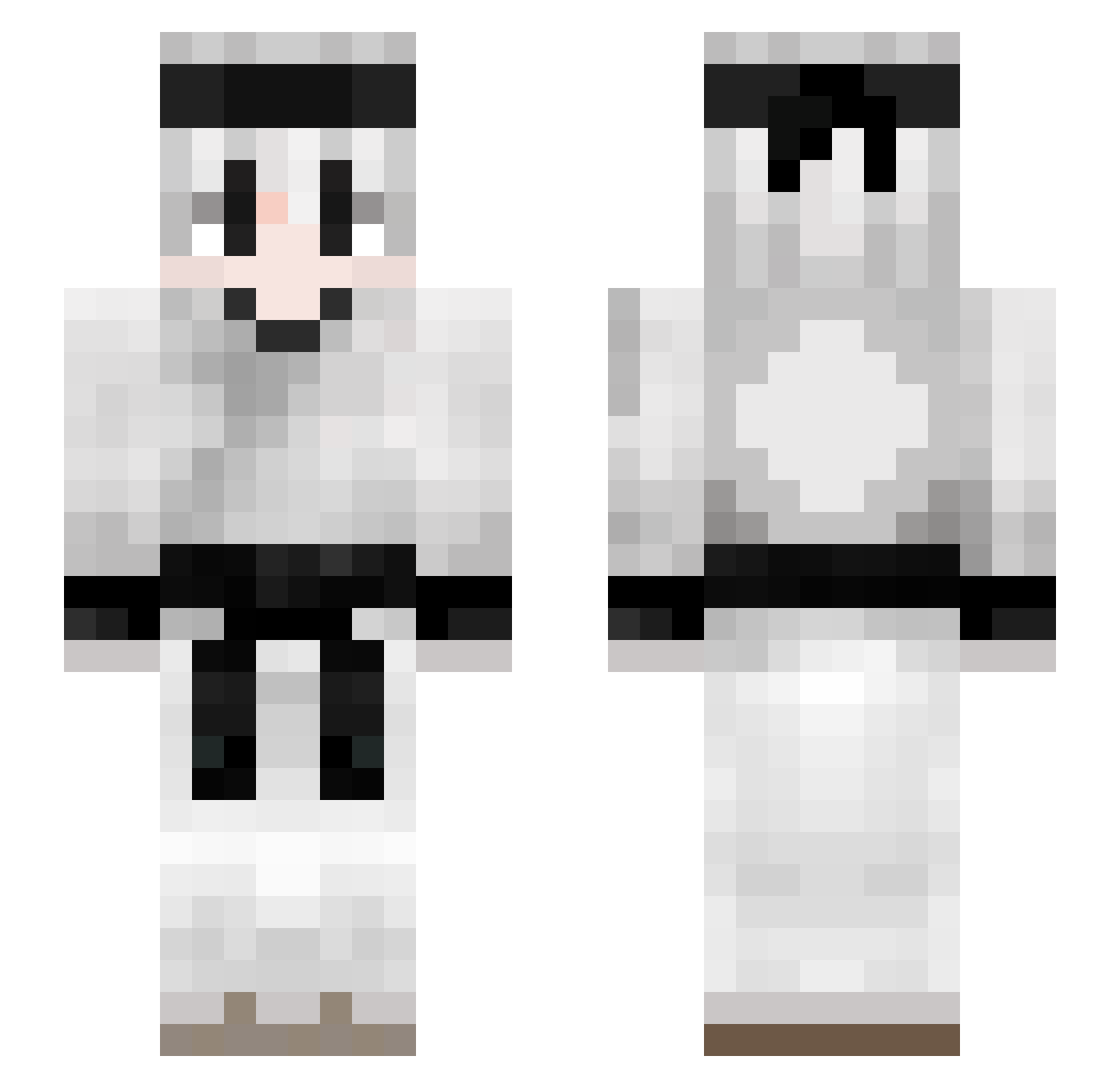 Quadruplicity Minecraft skin, front and back view