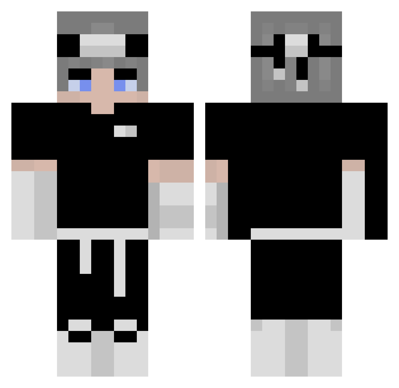 x3MRR Minecraft skin, front and back view