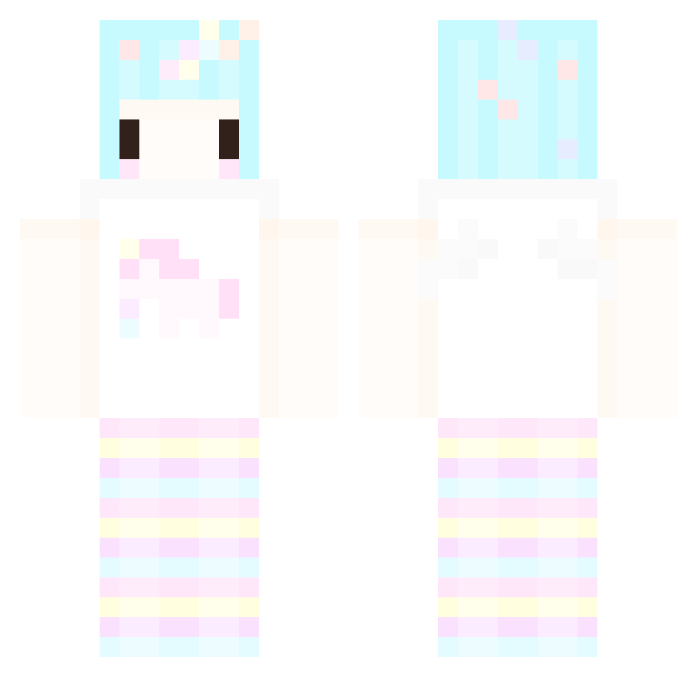 TyronieRone Minecraft skin, front and back view