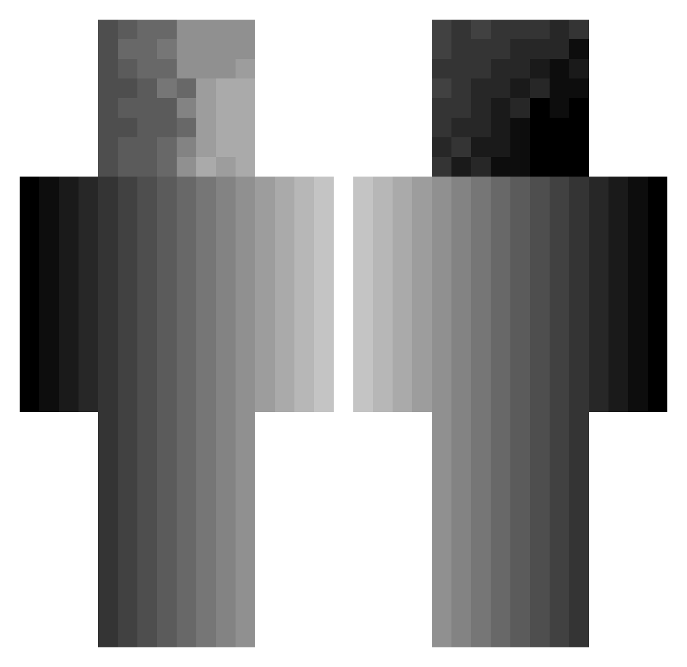 robvibe Minecraft skin, front and back view