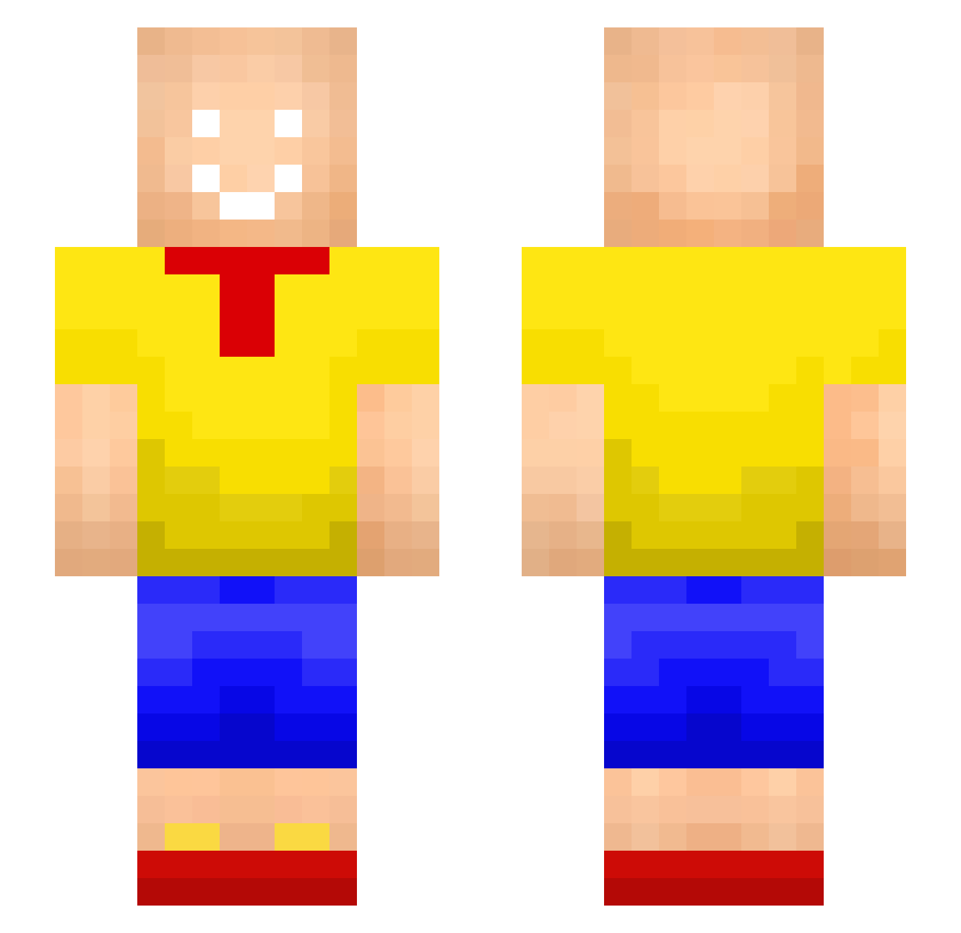 KinderImKelller Minecraft skin, front and back view