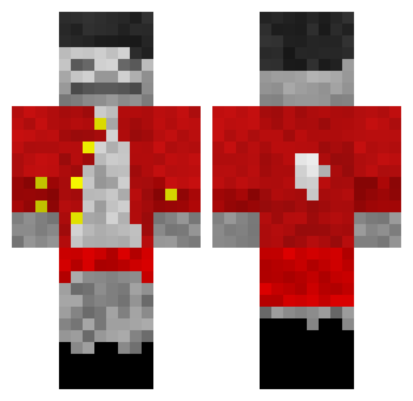 Mr_TeeMan Minecraft skin, front and back view