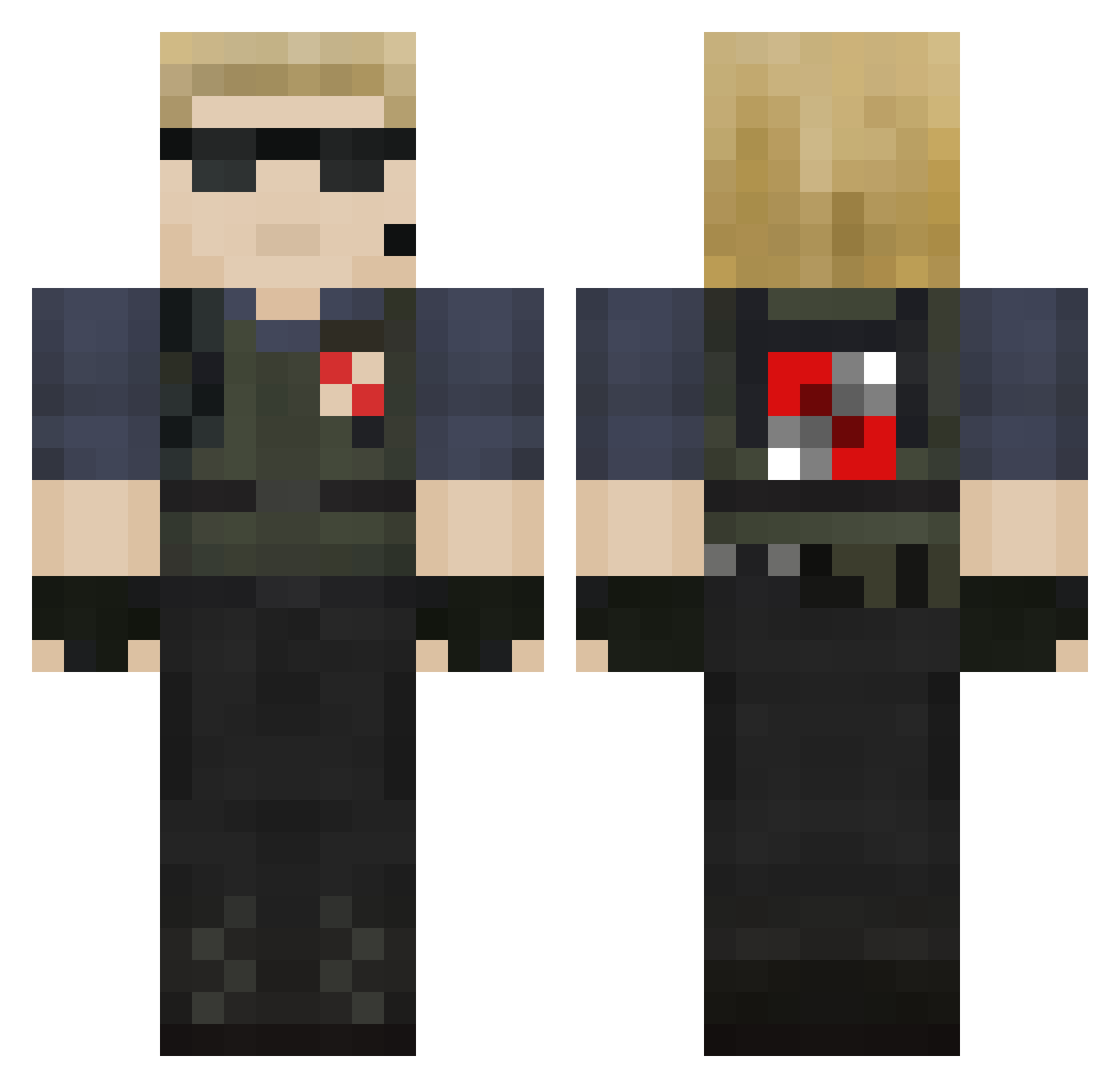 Dooler123 Minecraft skin, front and back view