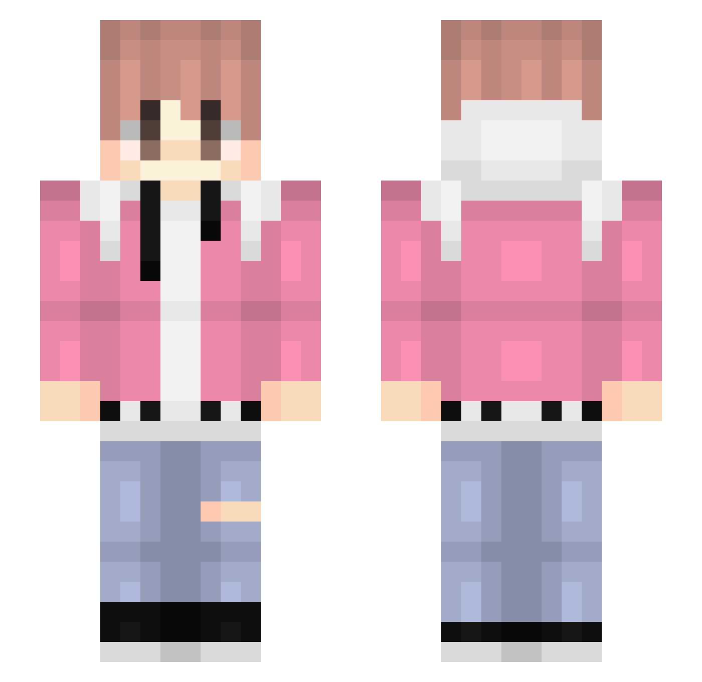 xxxGronkhxxx360 Minecraft skin, front and back view
