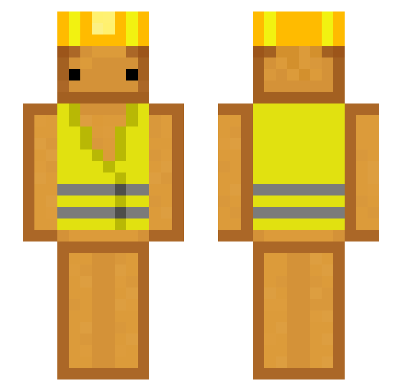 Ak_Poki Minecraft skin, front and back view