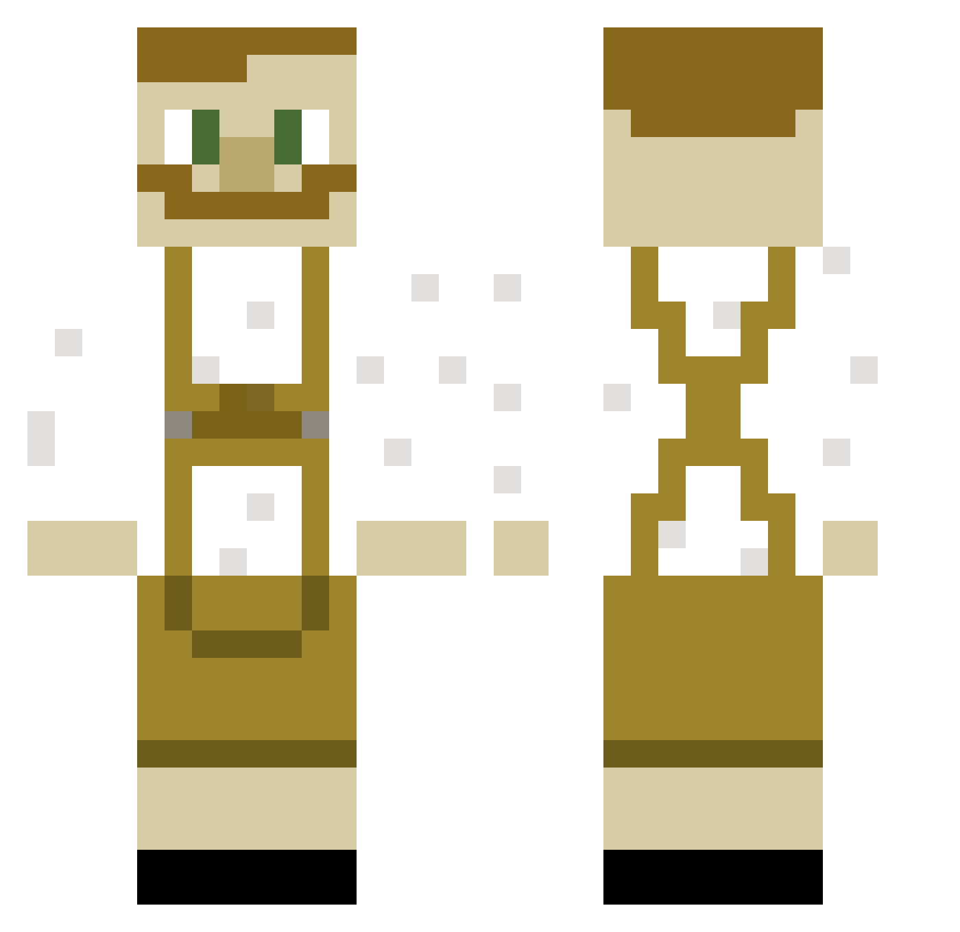 lostspio Minecraft skin, front and back view
