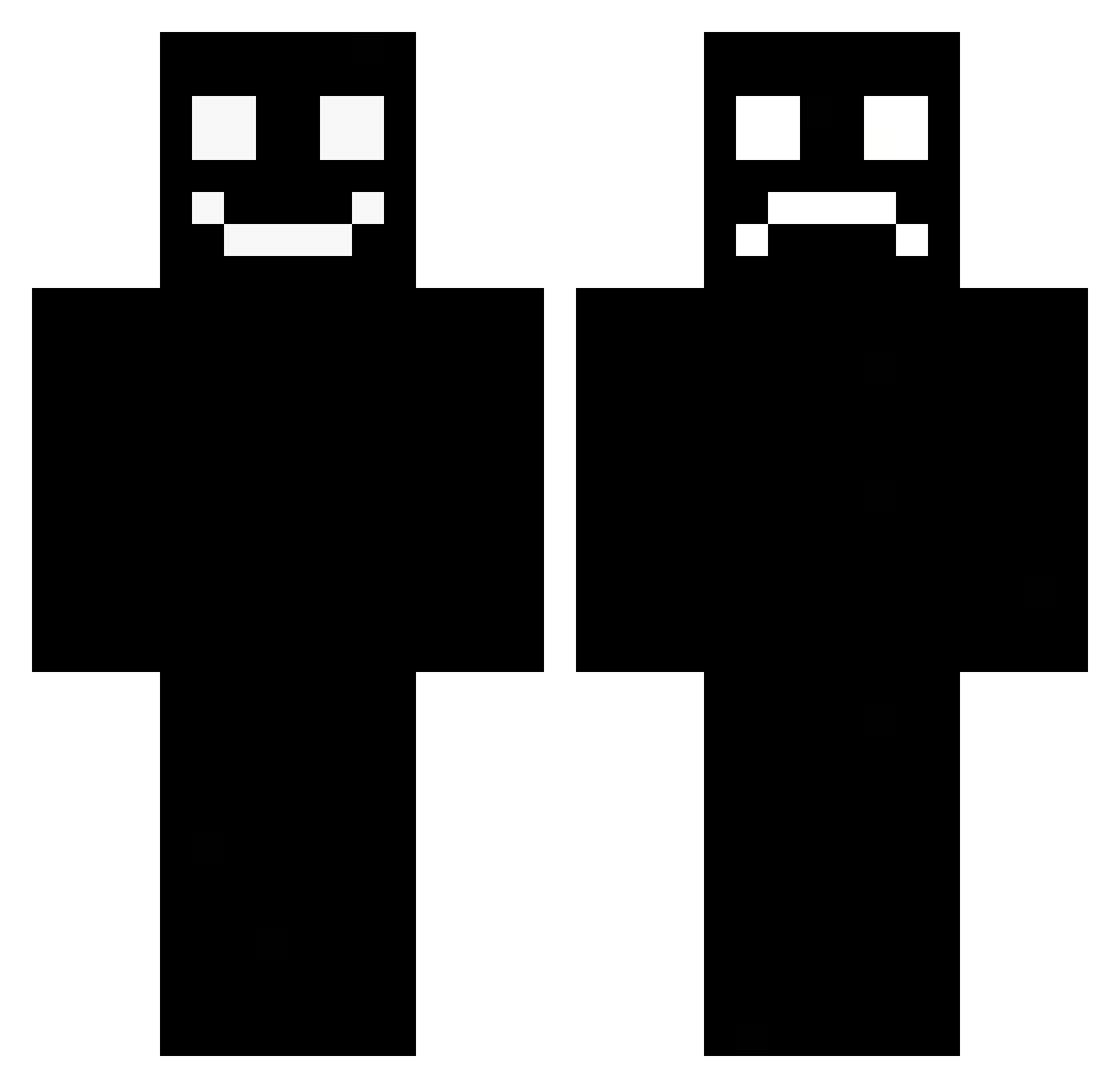 narohyak Minecraft skin, front and back view
