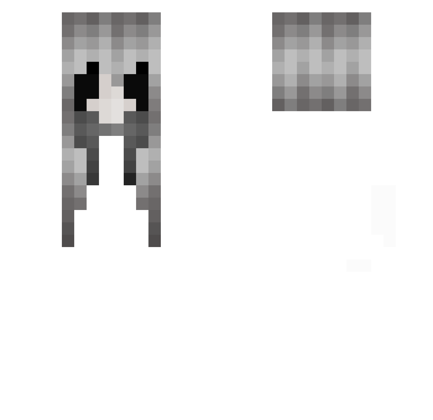 teeuzq Minecraft skin, front and back view