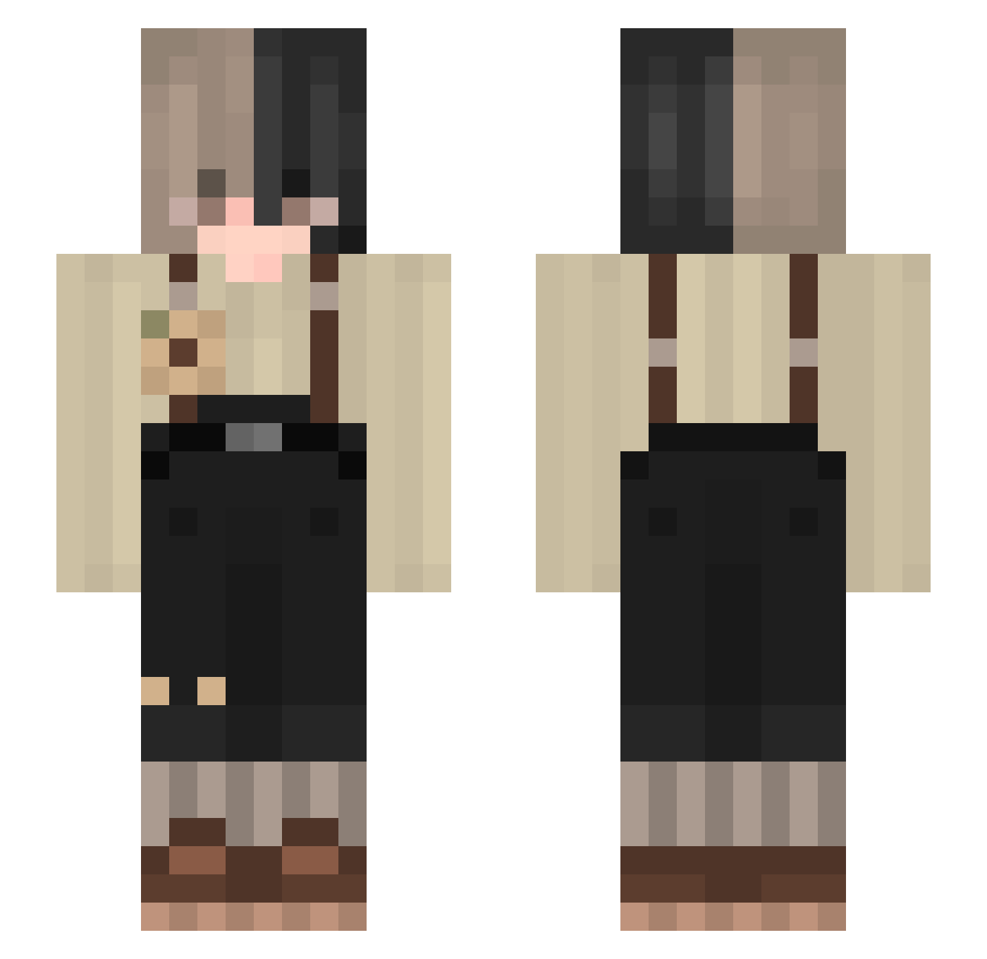 sigfrieldII Minecraft skin, front and back view