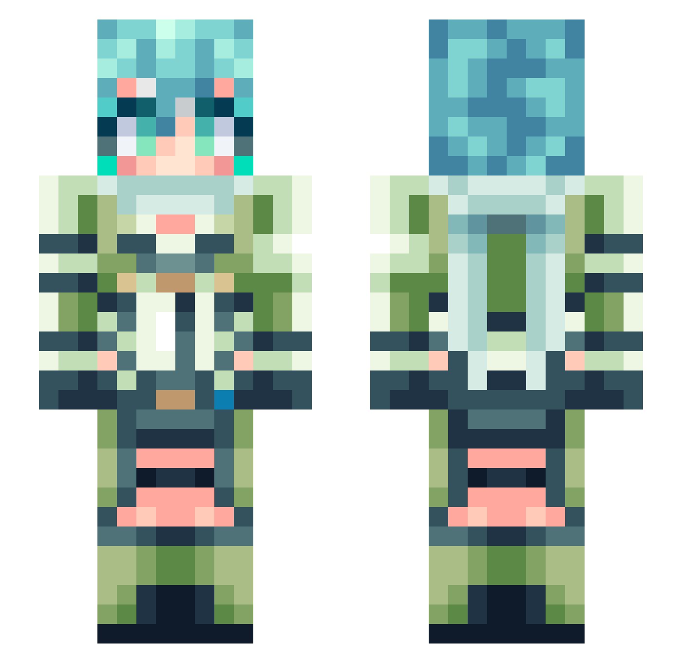 _Popp1n_ Minecraft skin, front and back view