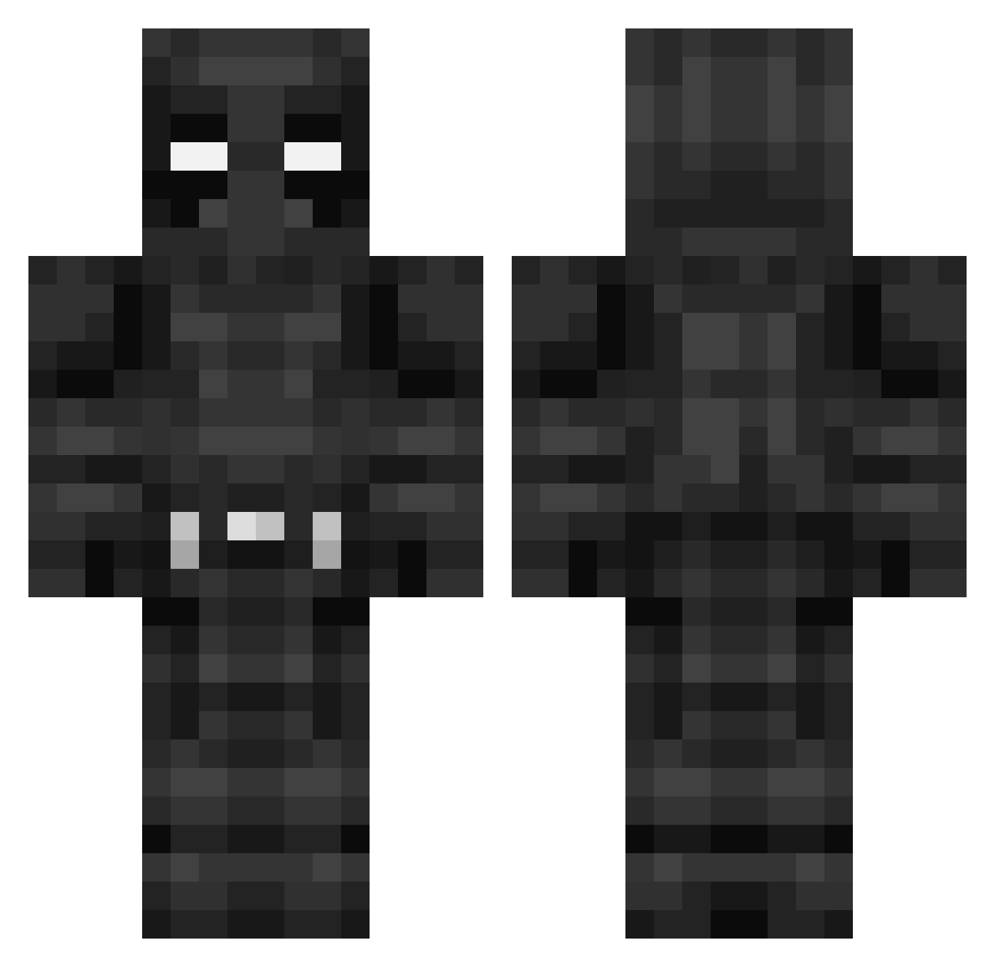 W4lterBl4ck Minecraft skin, front and back view