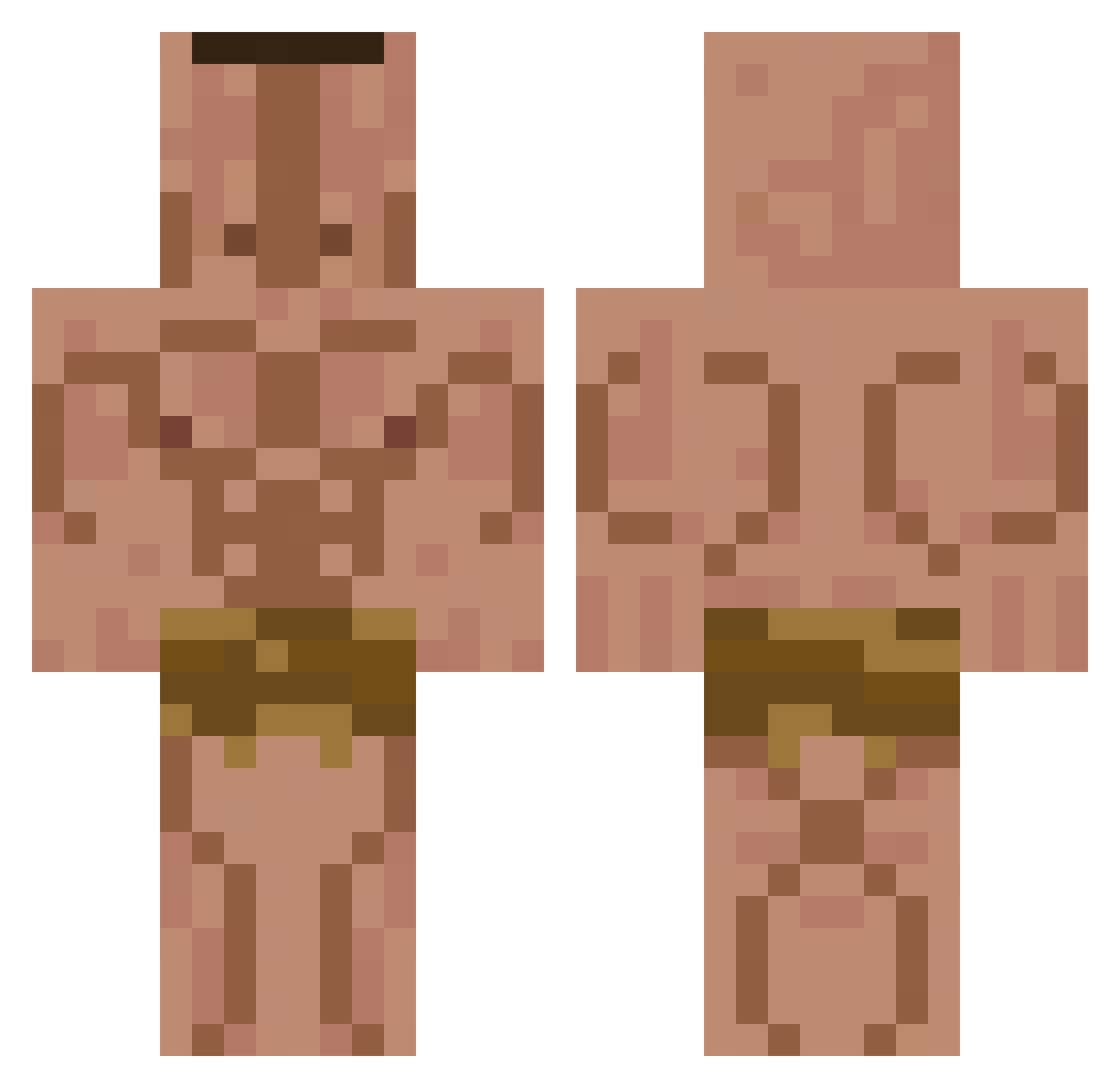 Rainbow__Halo Minecraft skin, front and back view