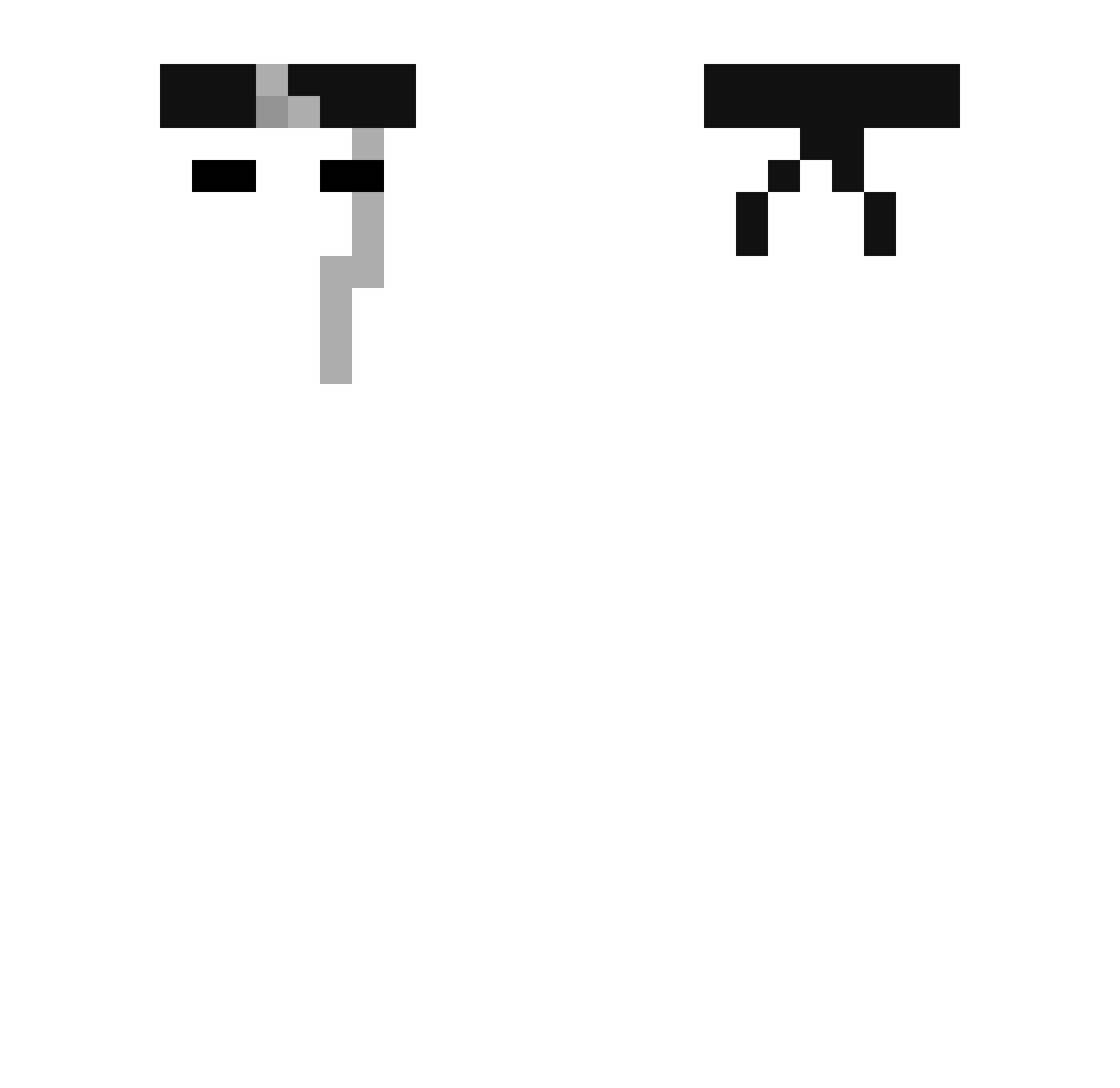 w1koll Minecraft skin, front and back view