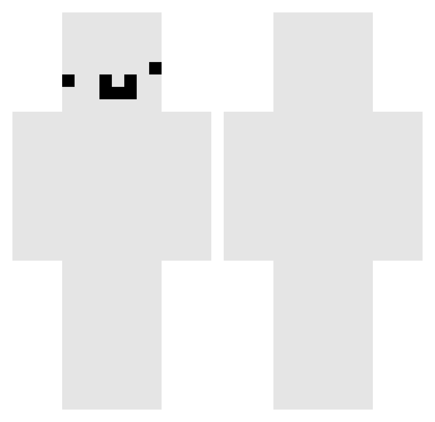 FIFASS Minecraft skin, front and back view